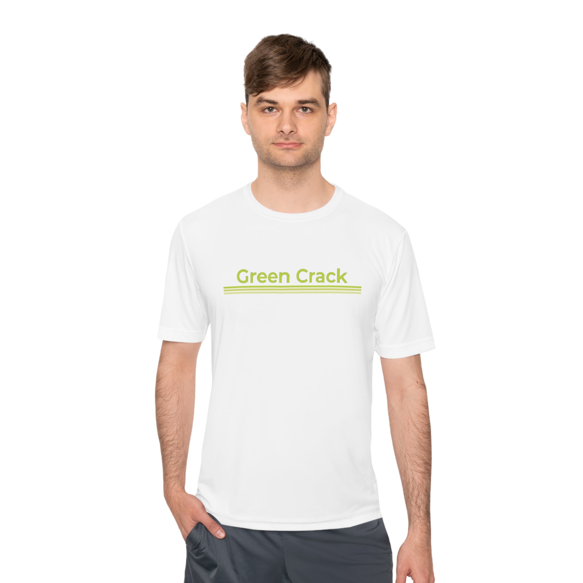 Unisex Moisture Wicking Tee - Green Crack