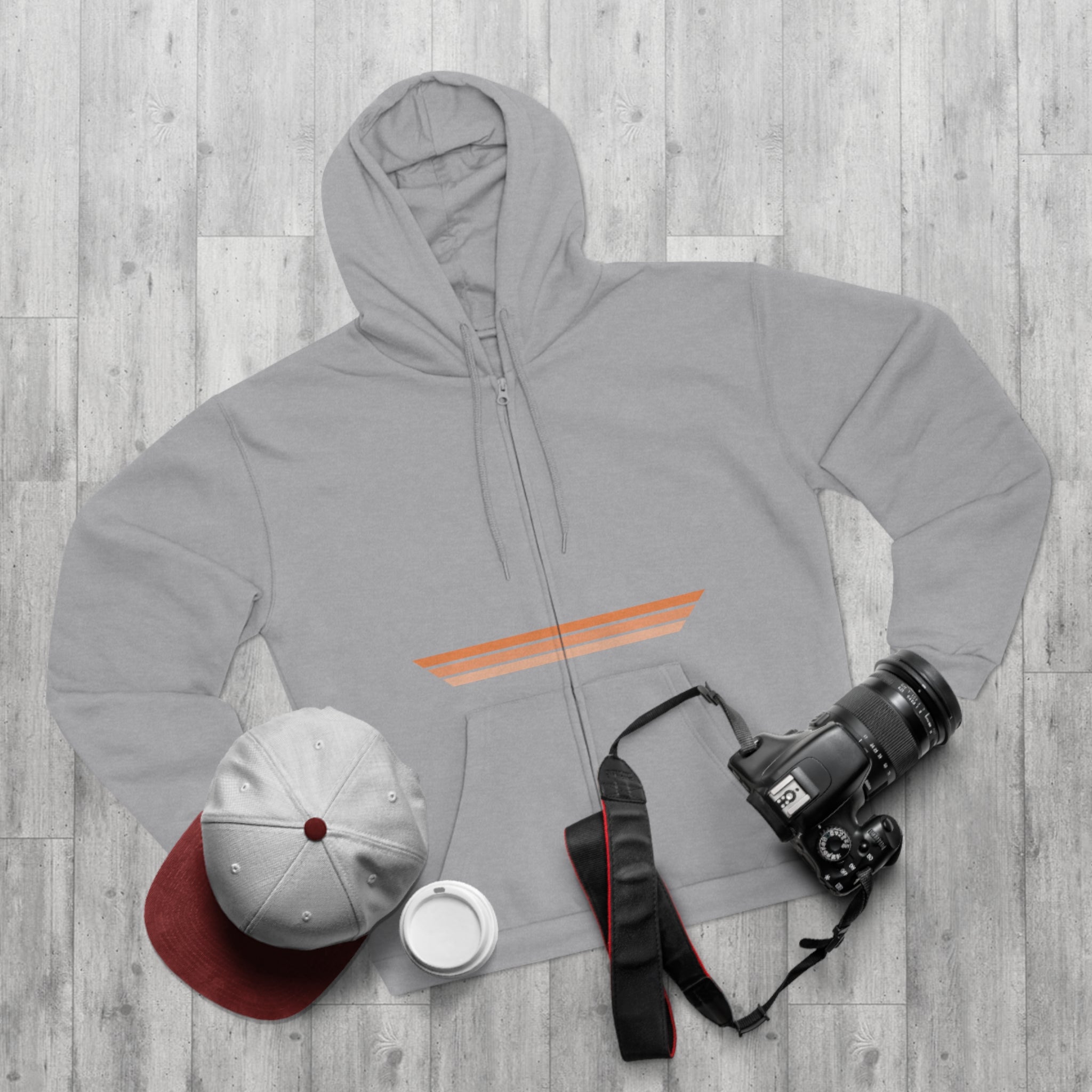 Unisex Hooded Zip Sweatshirt - Sunset Sherbet