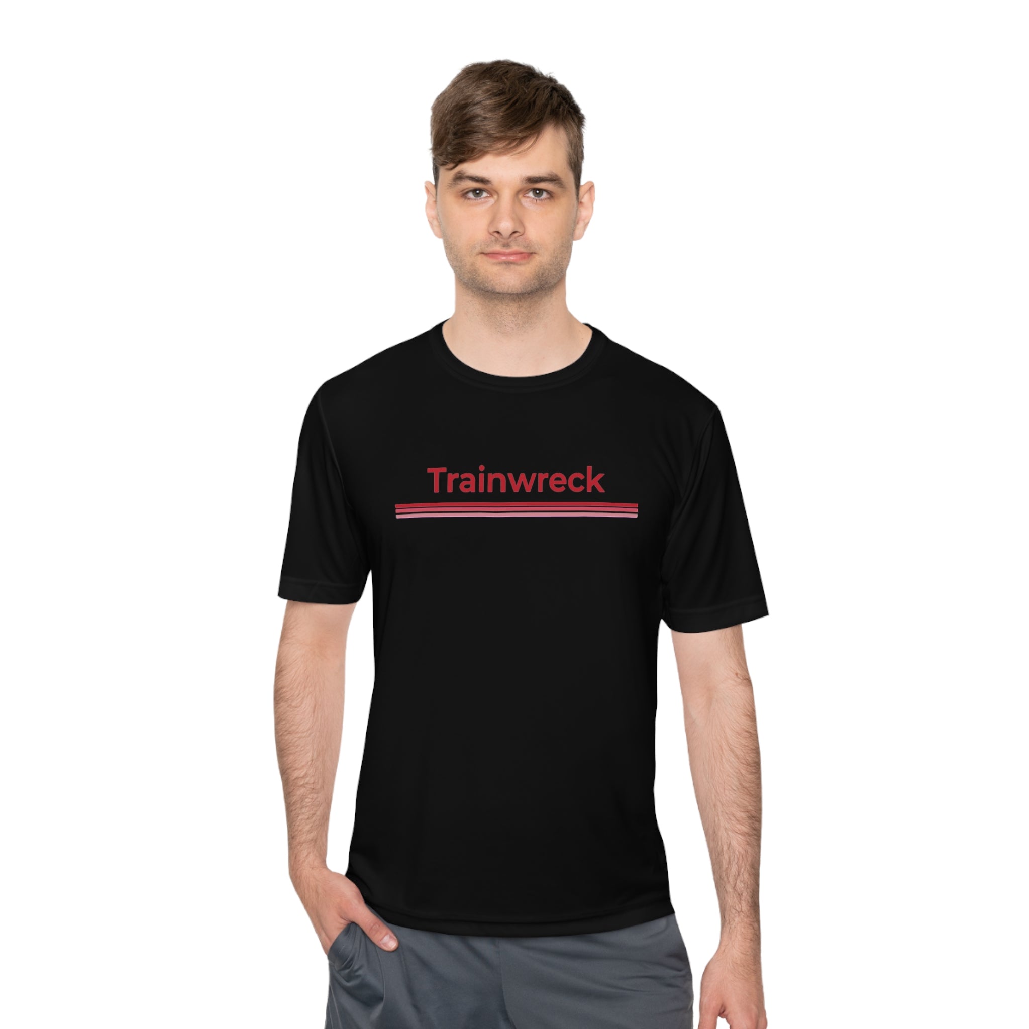 Unisex Moisture Wicking Tee - Trainwreck