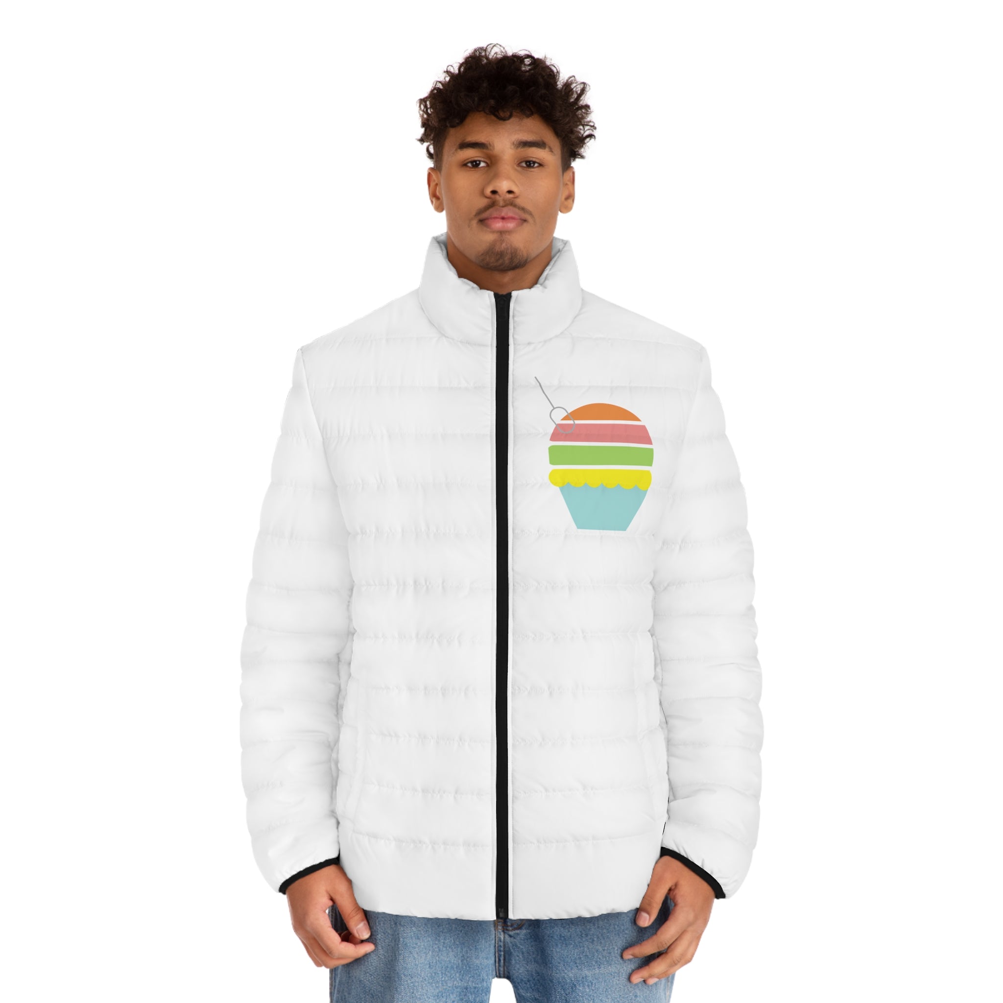 Men's Puffer Jacket - Sunset Sherbert