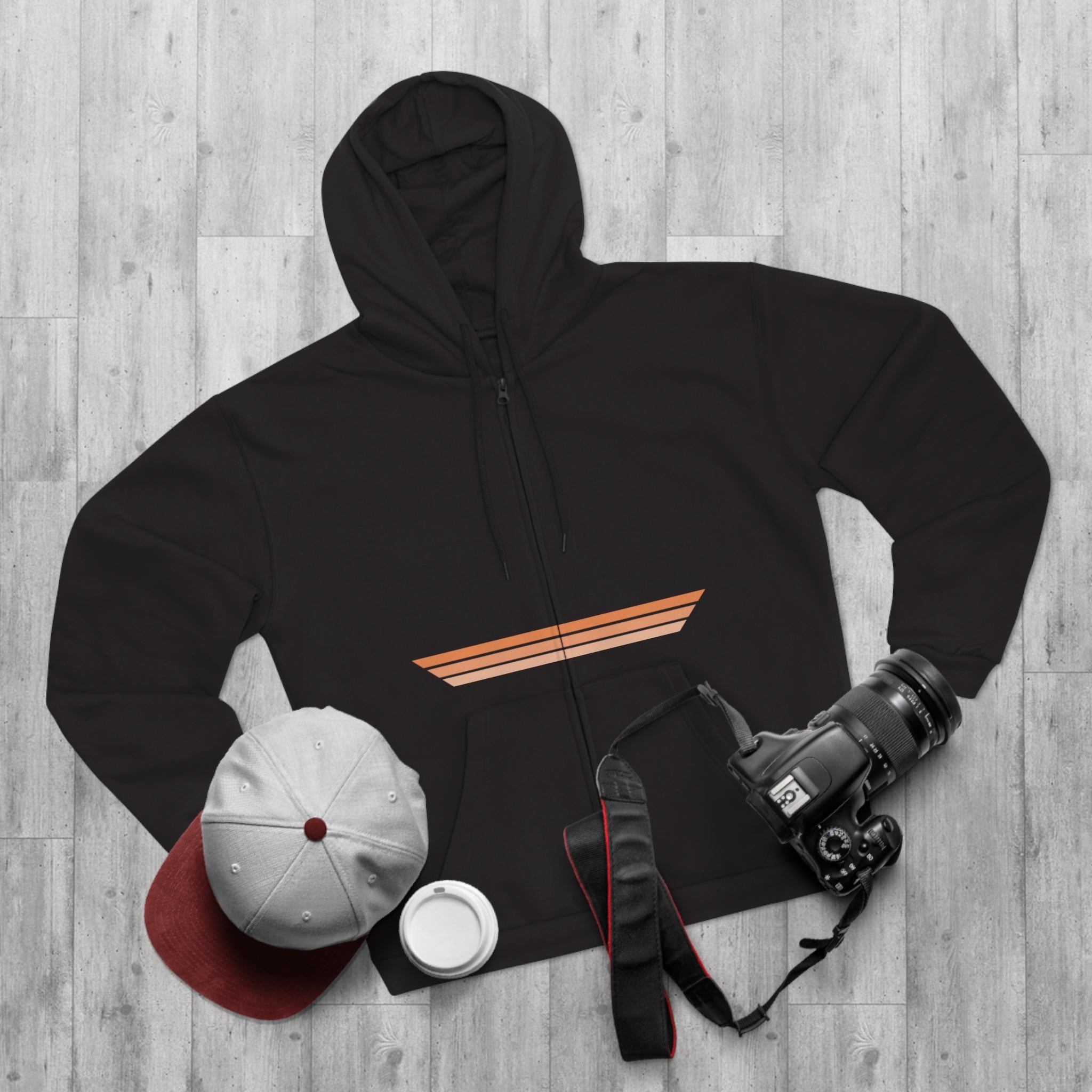 Unisex Hooded Zip Sweatshirt - Sunset Sherbet