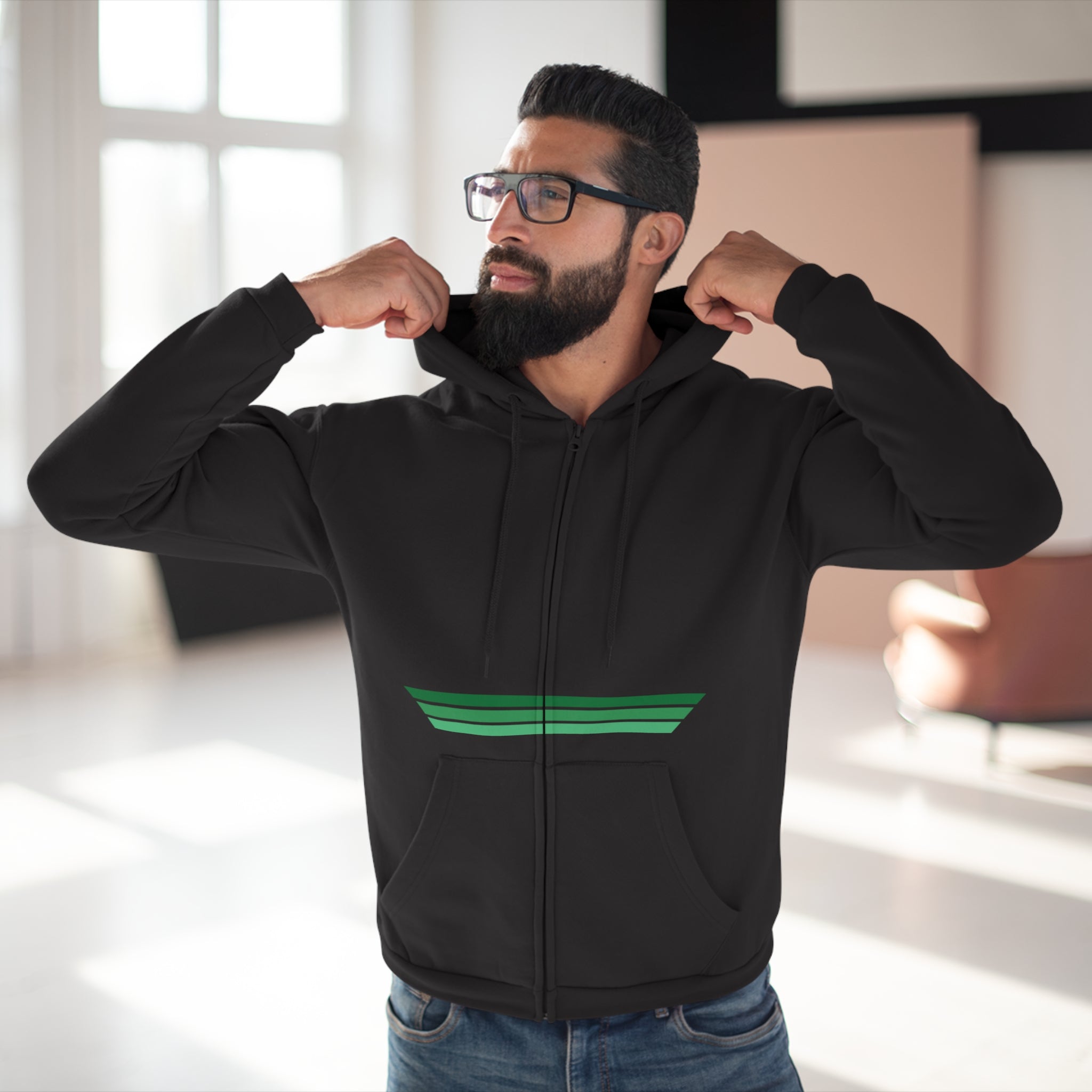 Unisex Hooded Zip Sweatshirt - OG Kush