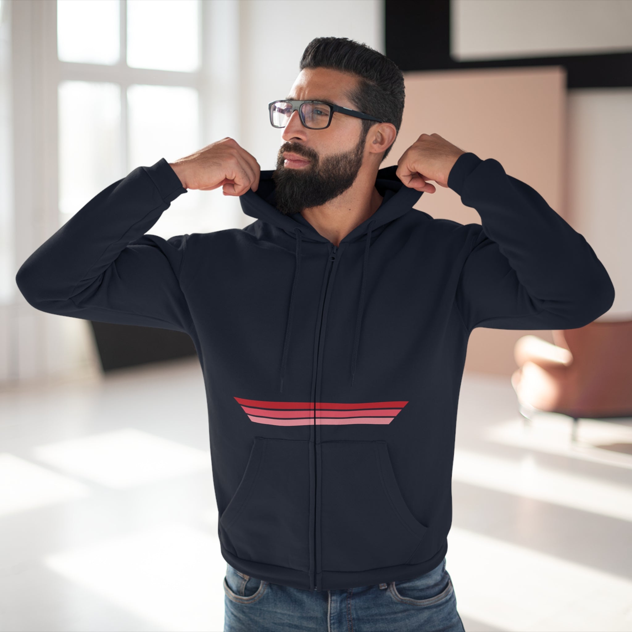 Unisex Hooded Zip Sweatshirt - Trainwreck