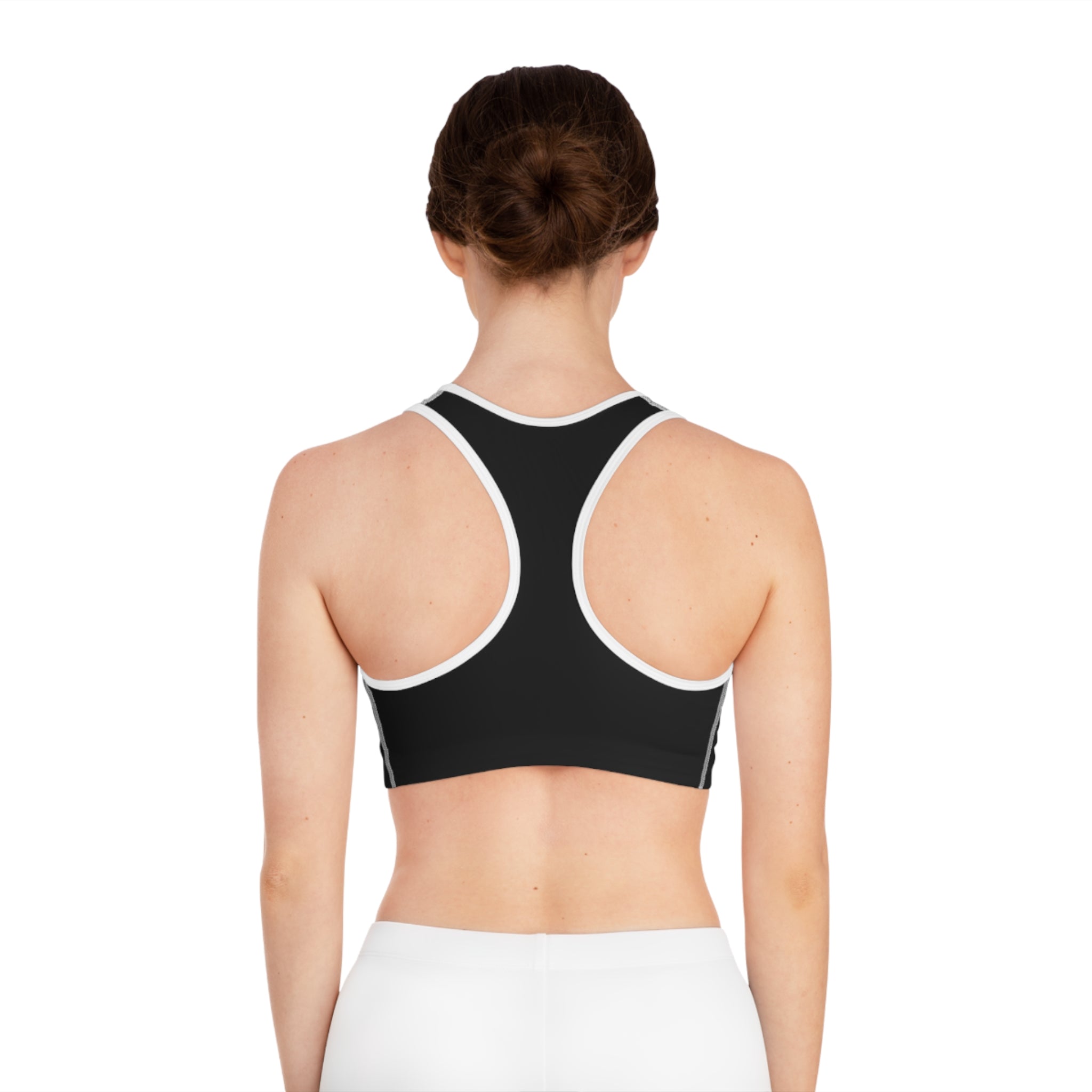 Sports Bra (AOP) - LIVE (Black)