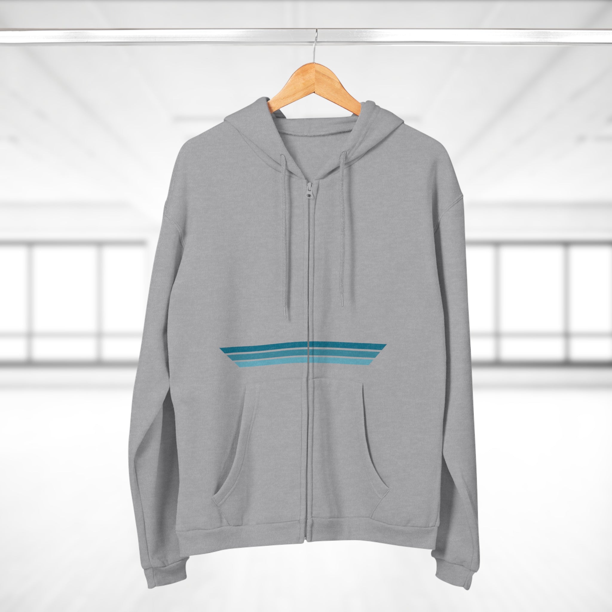 Unisex Hooded Zip Sweatshirt - Blue Dream
