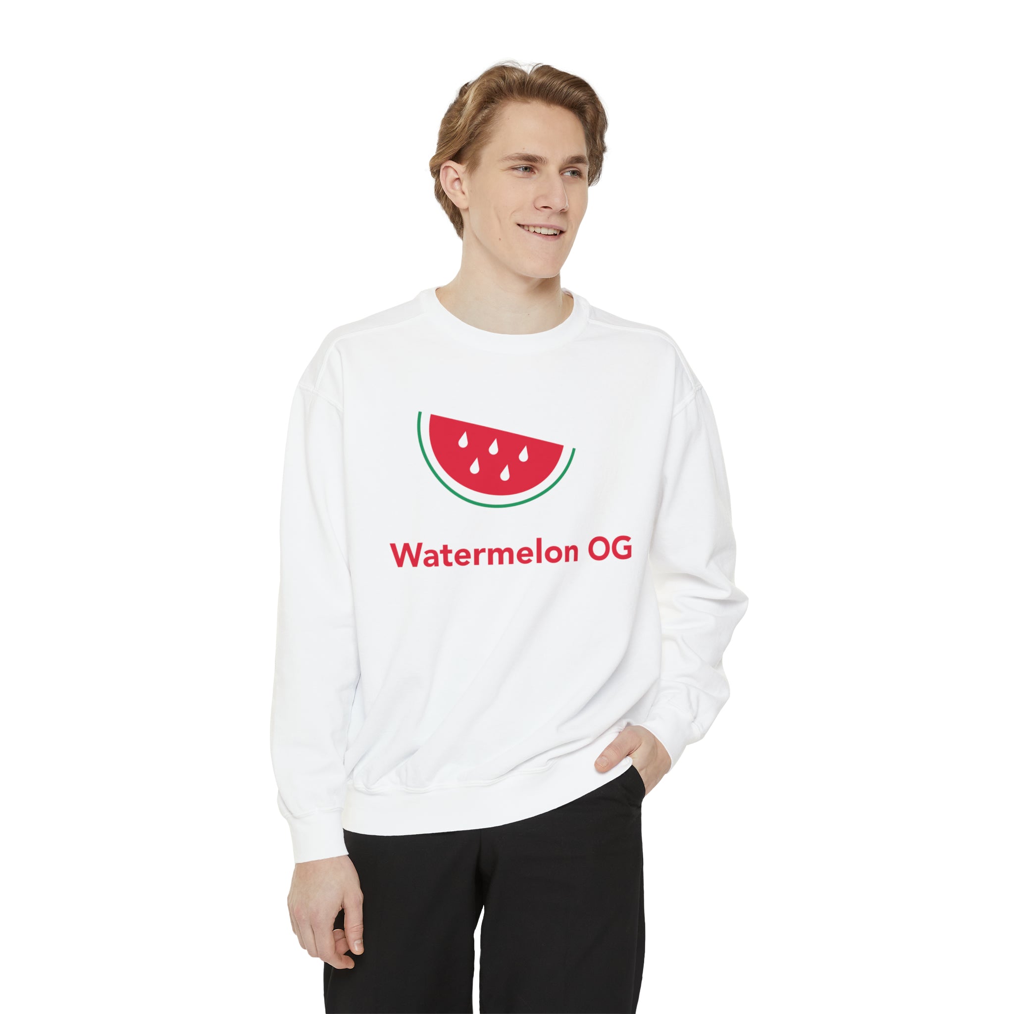 Unisex Garment-Dyed Sweatshirt - Watermelon OG