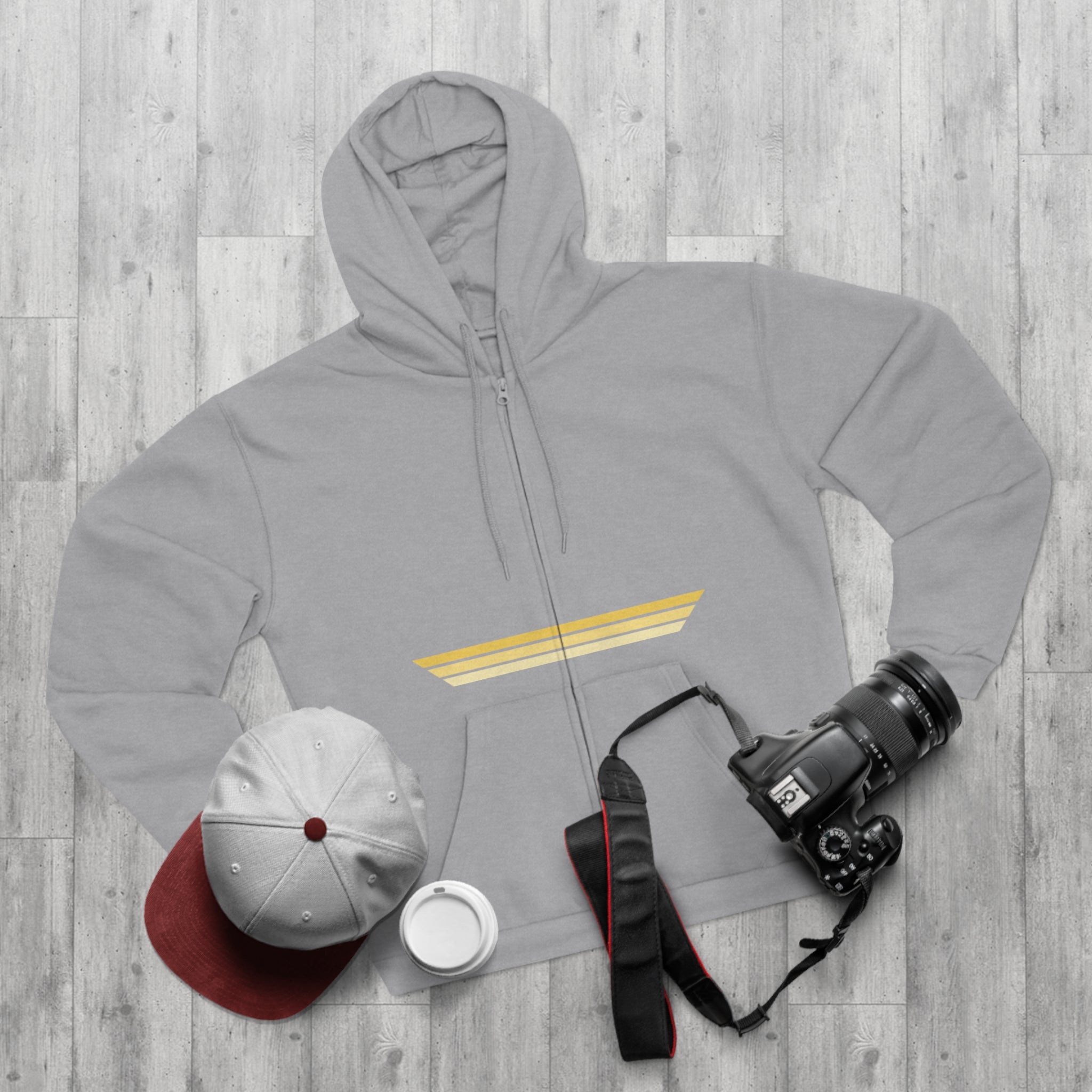 Unisex Hooded Zip Sweatshirt - Mimosa