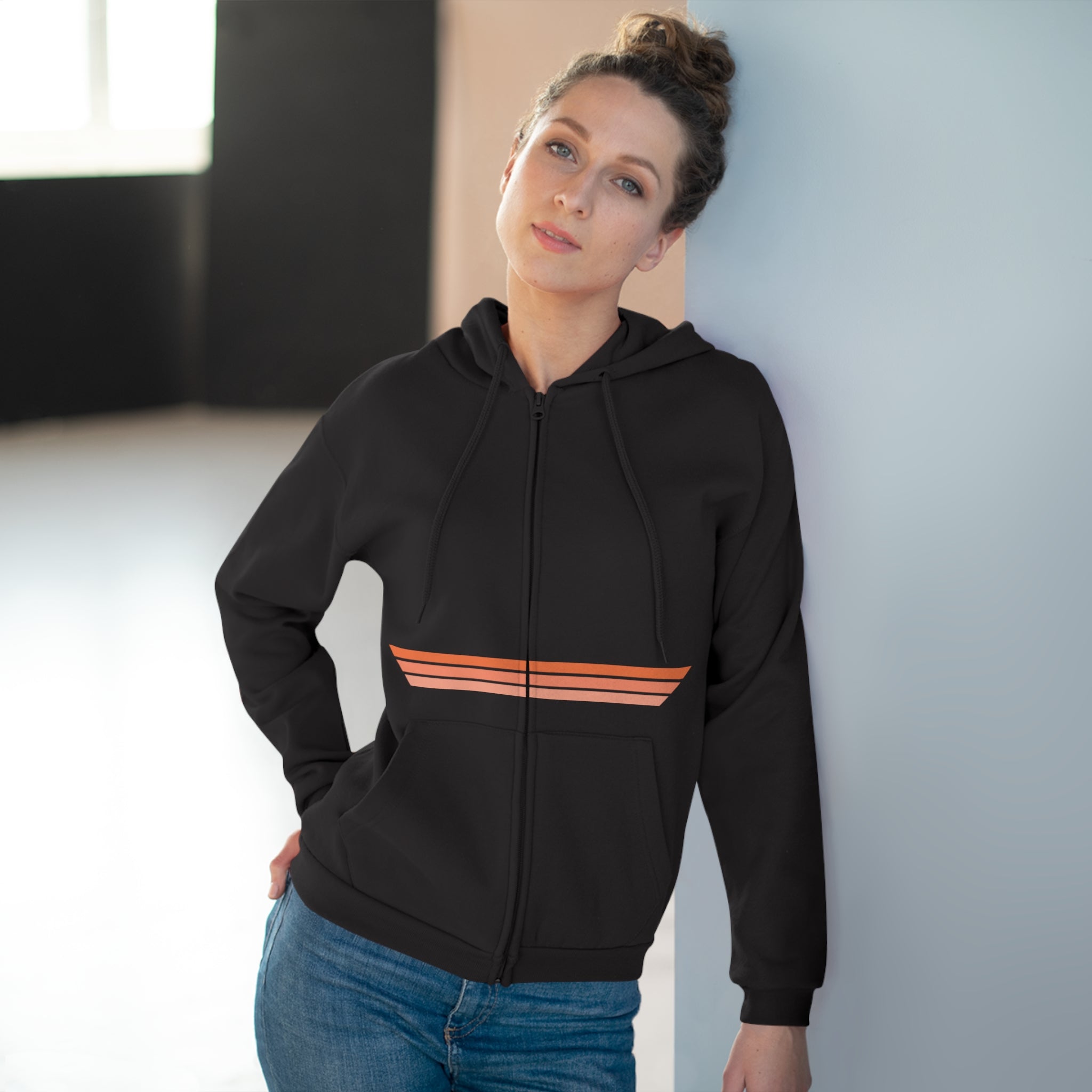 Unisex Hooded Zip Sweatshirt - Tangie