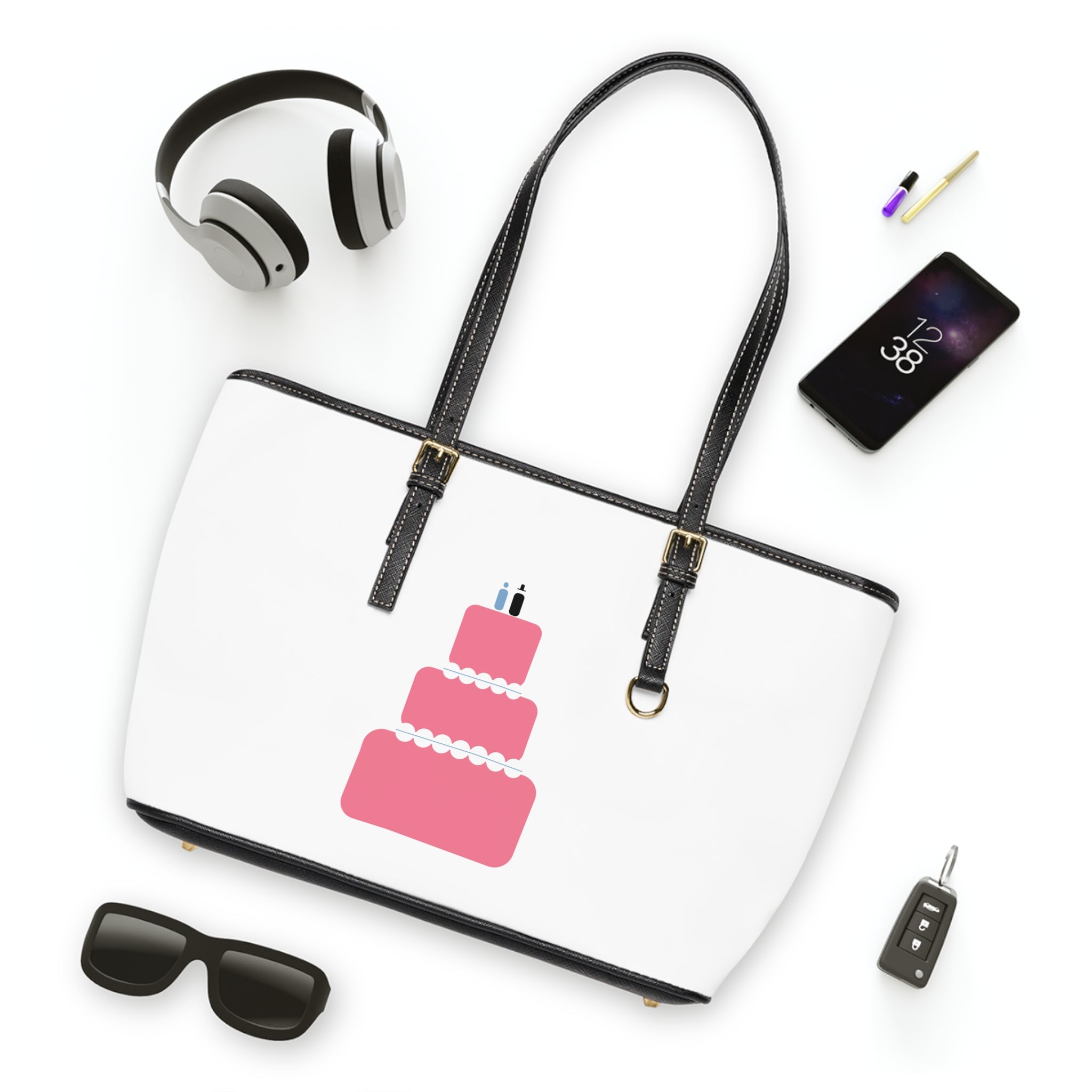 Leather Shoulder Bag - Wedding Cake