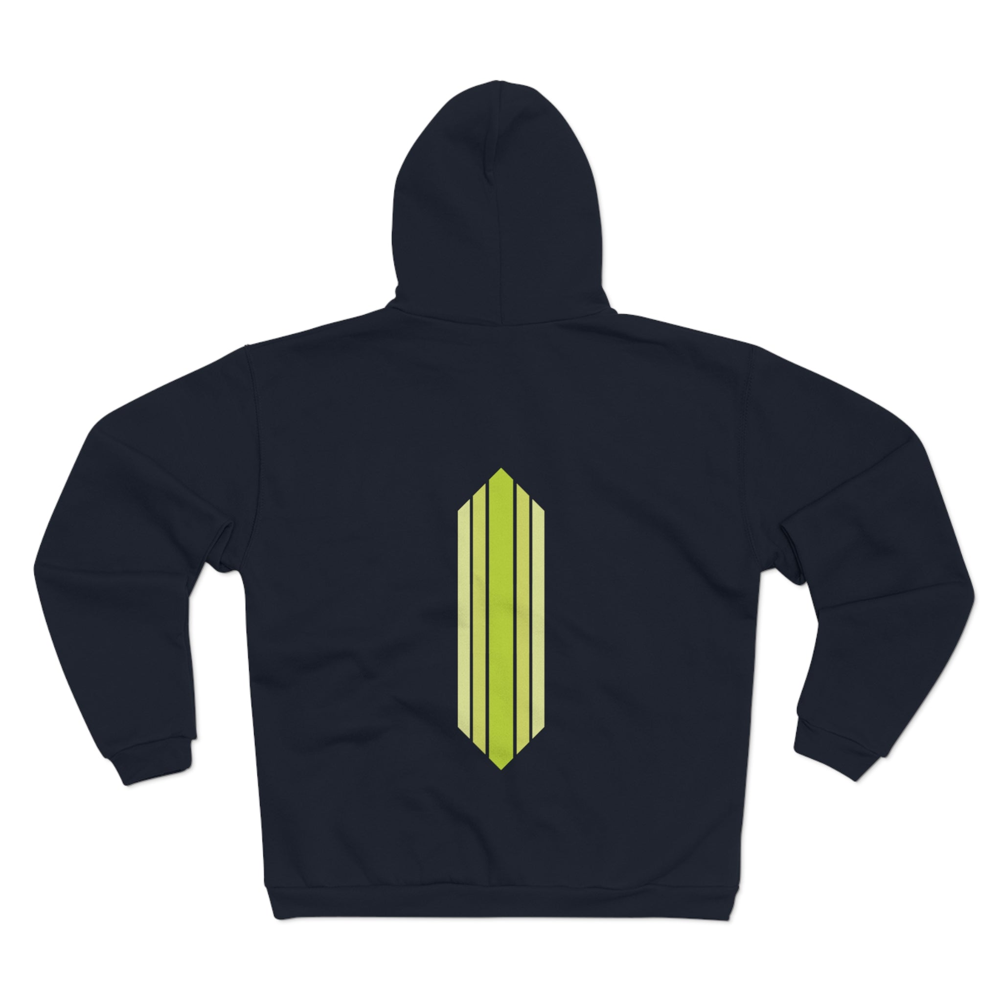 Unisex Hooded Zip Sweatshirt - Green Crack