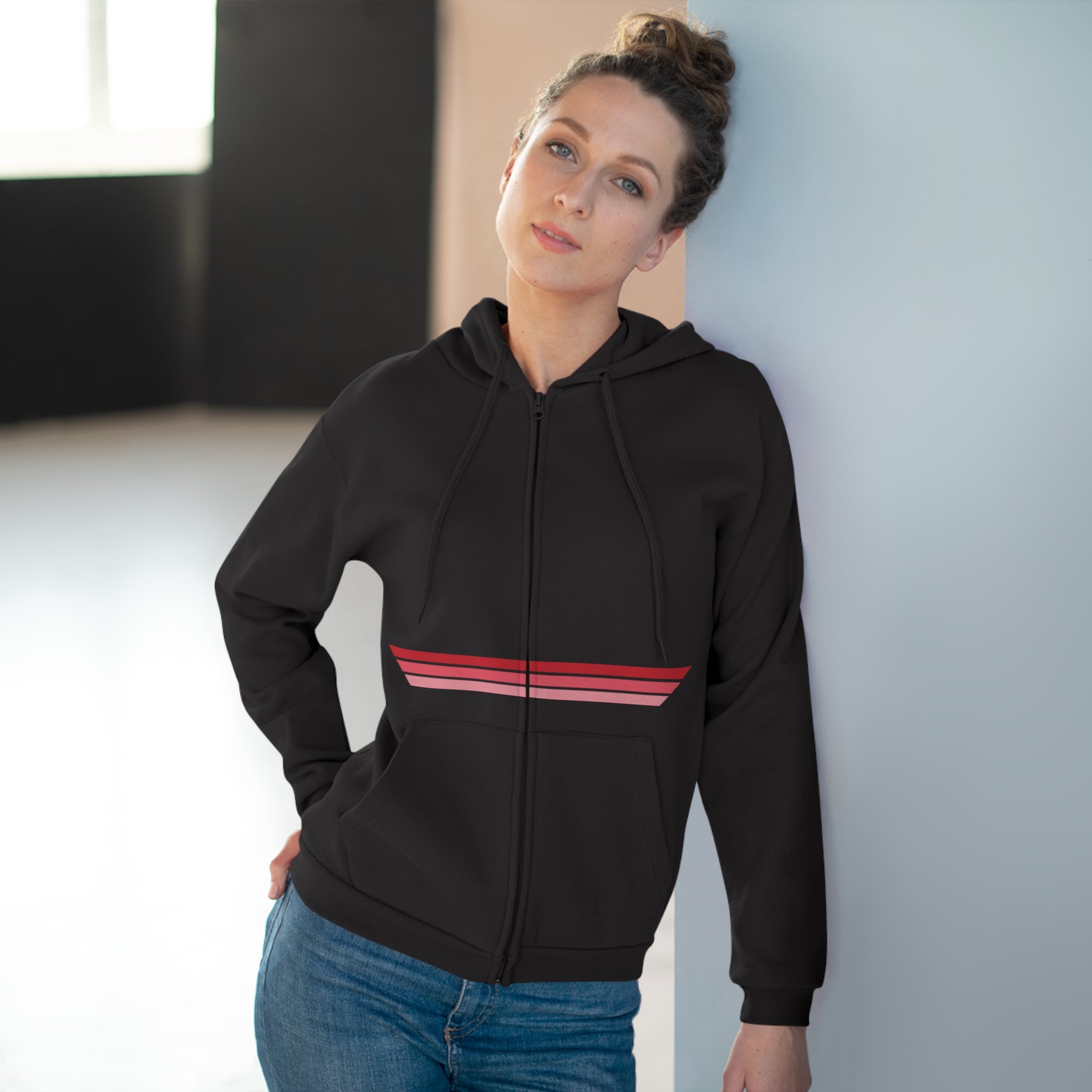 Unisex Hooded Zip Sweatshirt - Trainwreck