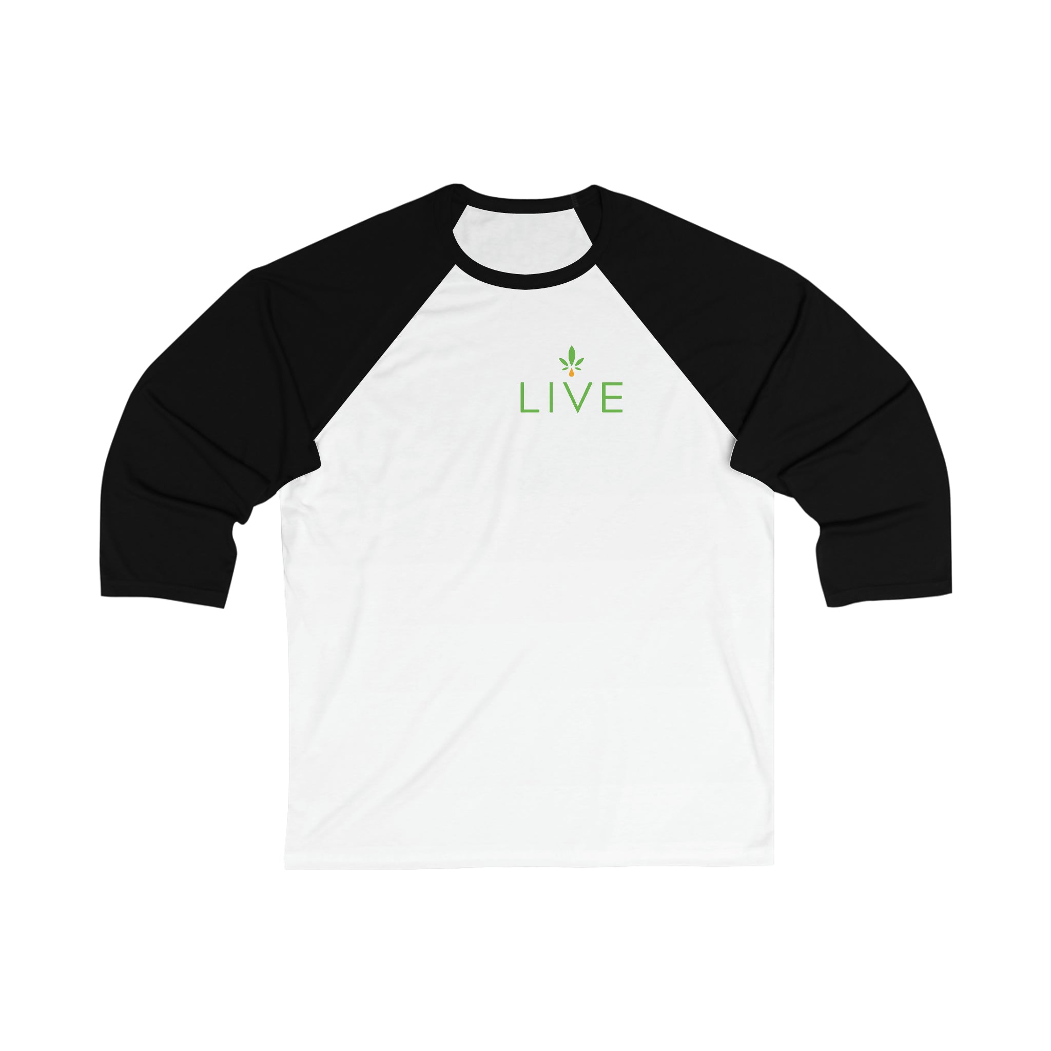 Unisex 3\4 Sleeve Baseball Tee - LIVE