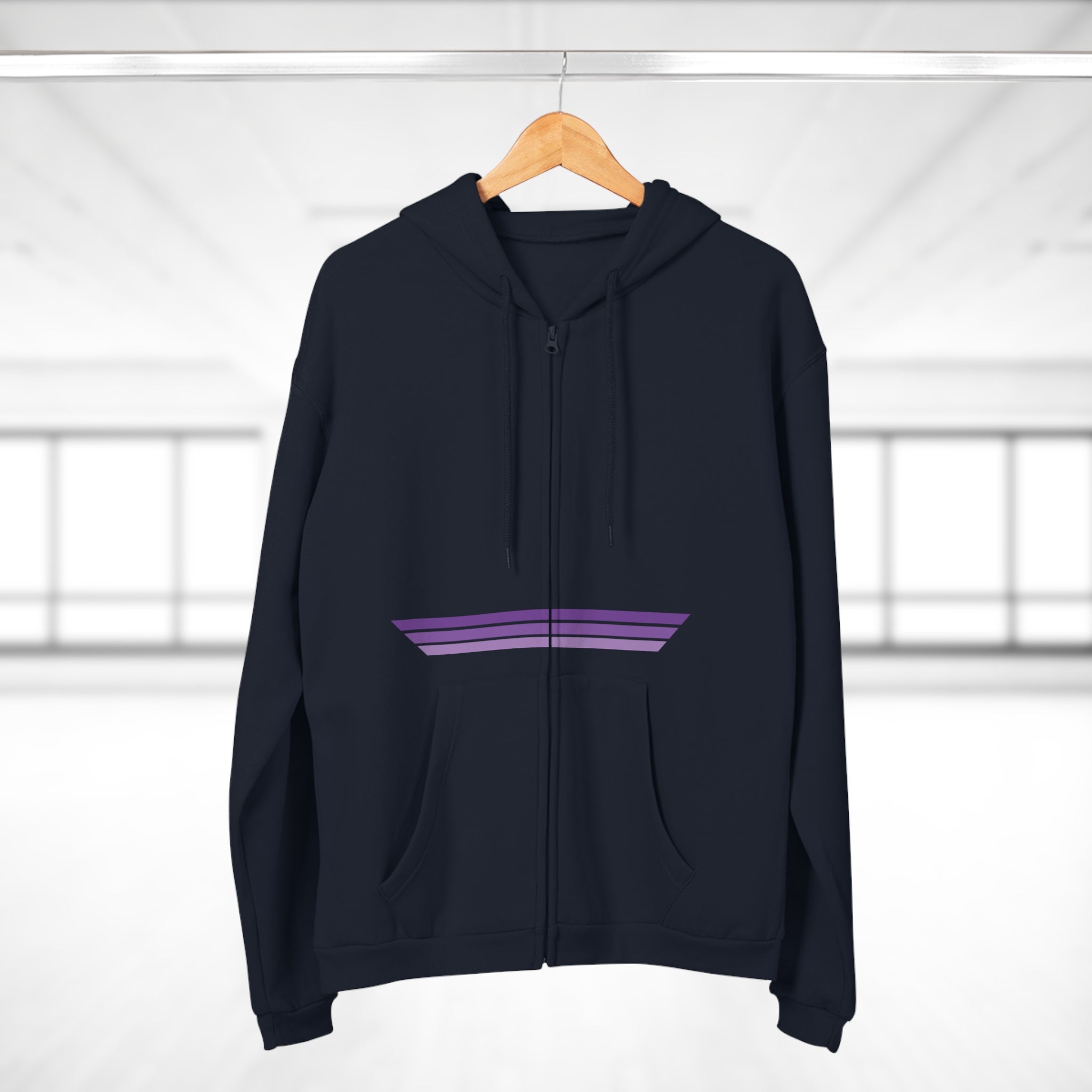 Unisex Hooded Zip Sweatshirt - Grape Ape