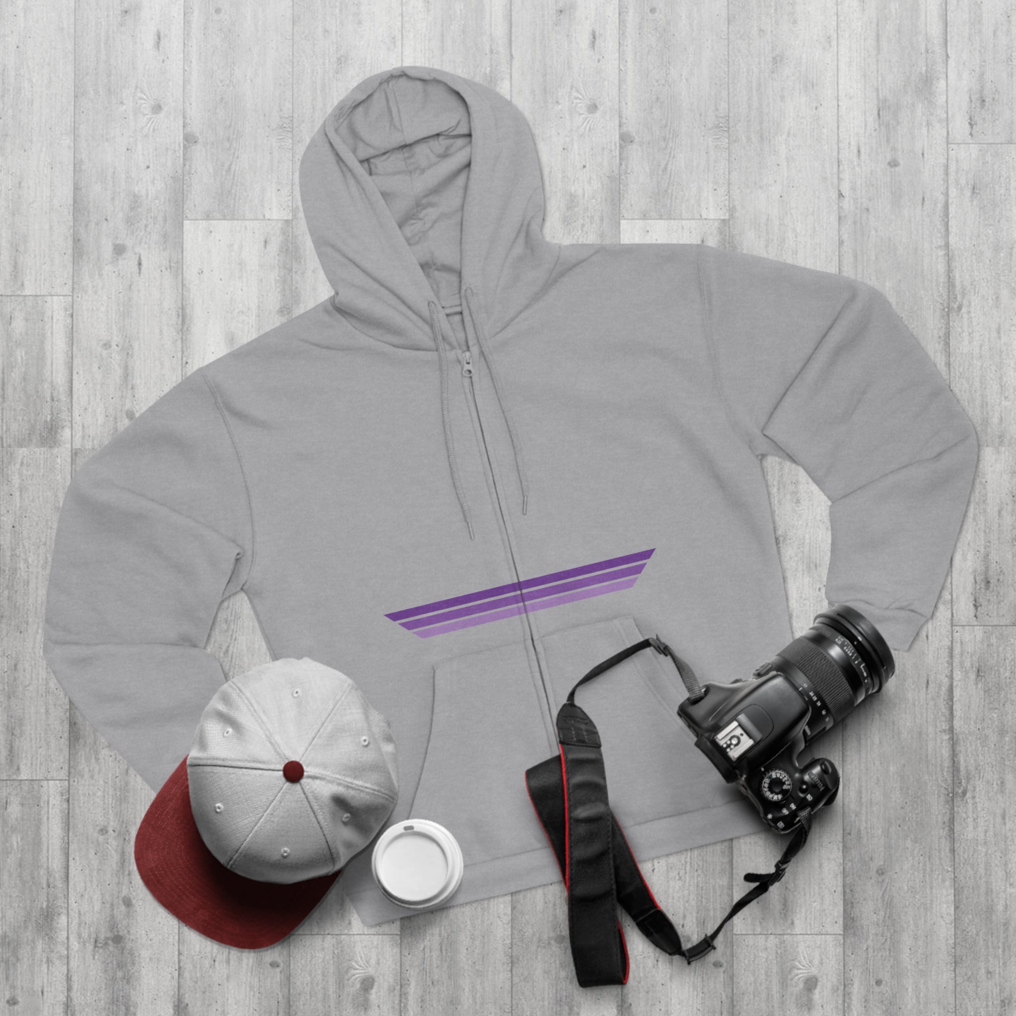 Unisex Hooded Zip Sweatshirt - Grape Ape