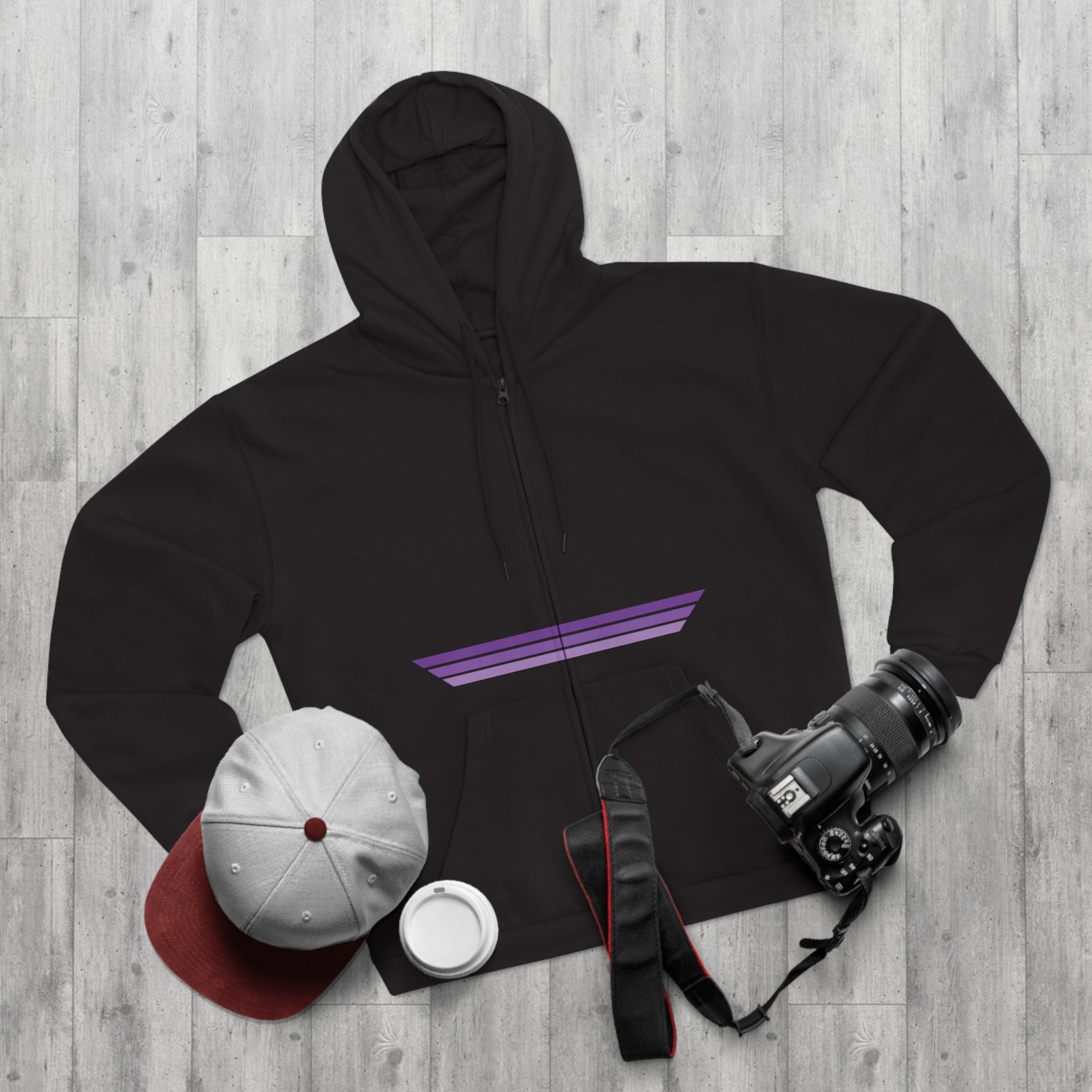 Unisex Hooded Zip Sweatshirt - Grape Ape