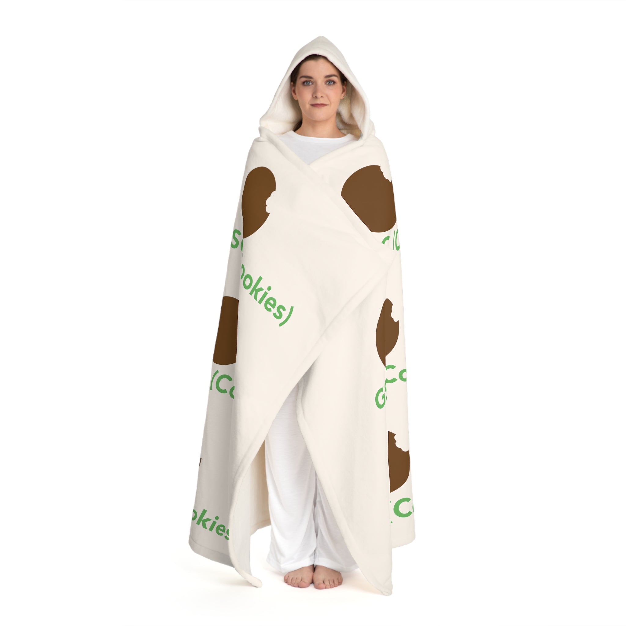 Hooded Sherpa Fleece Blanket - GSC (Cookies)
