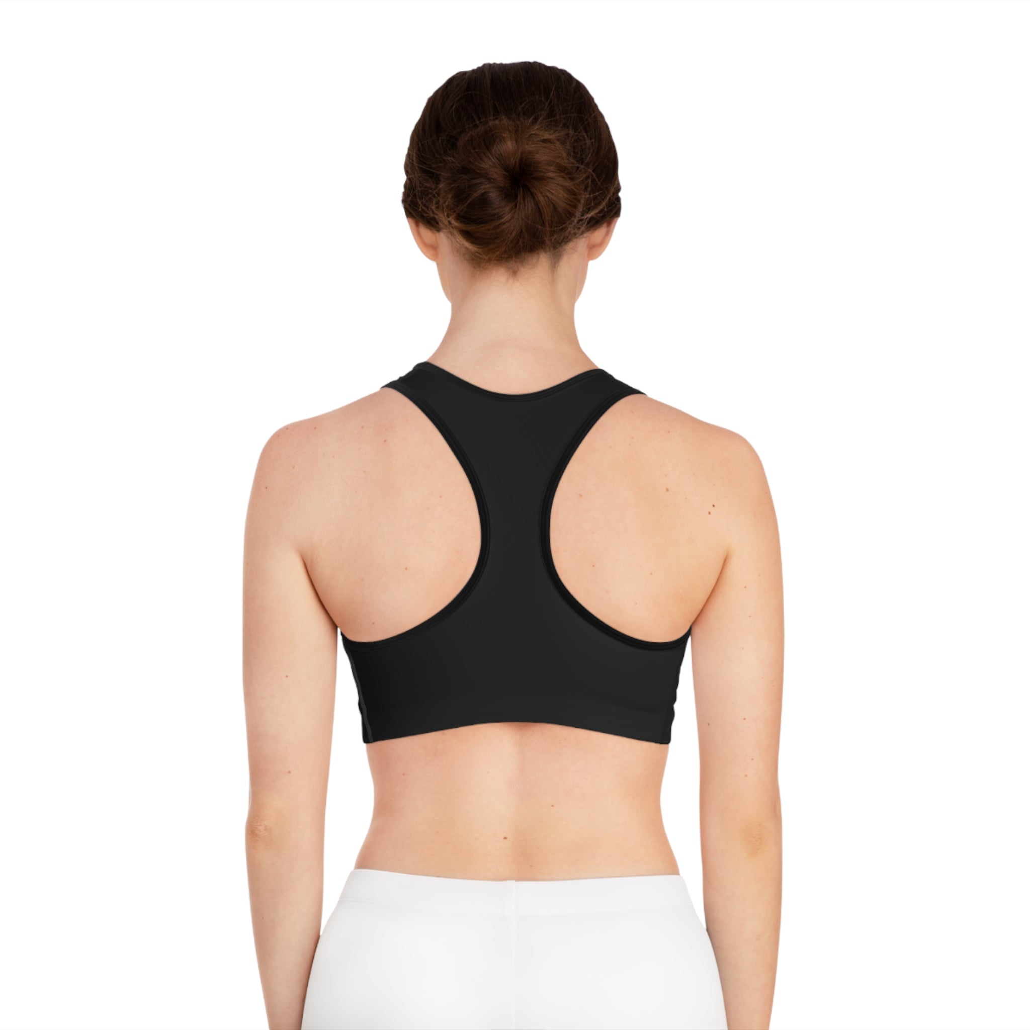 Sports Bra (AOP) - LIVE (Black)