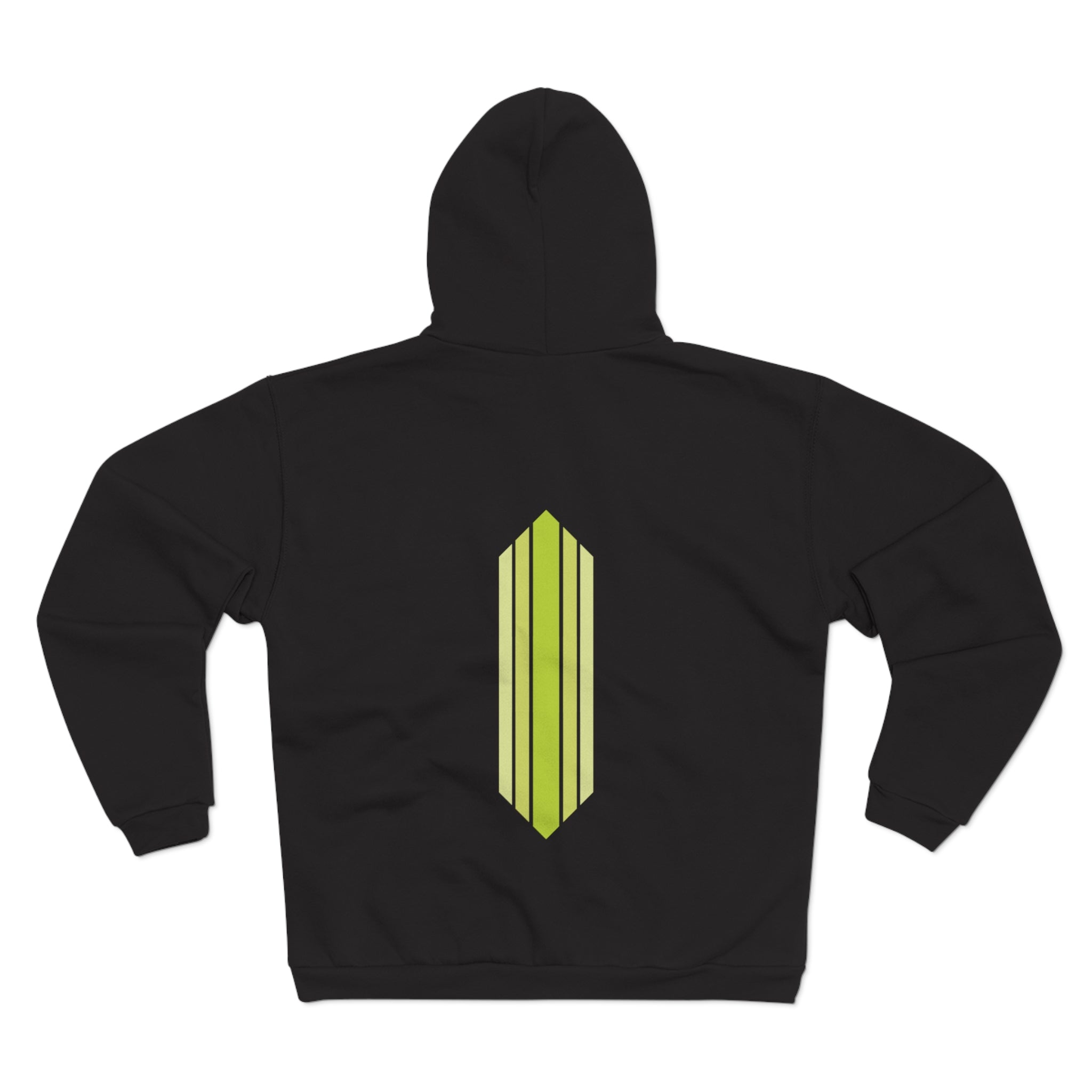 Unisex Hooded Zip Sweatshirt - Green Crack