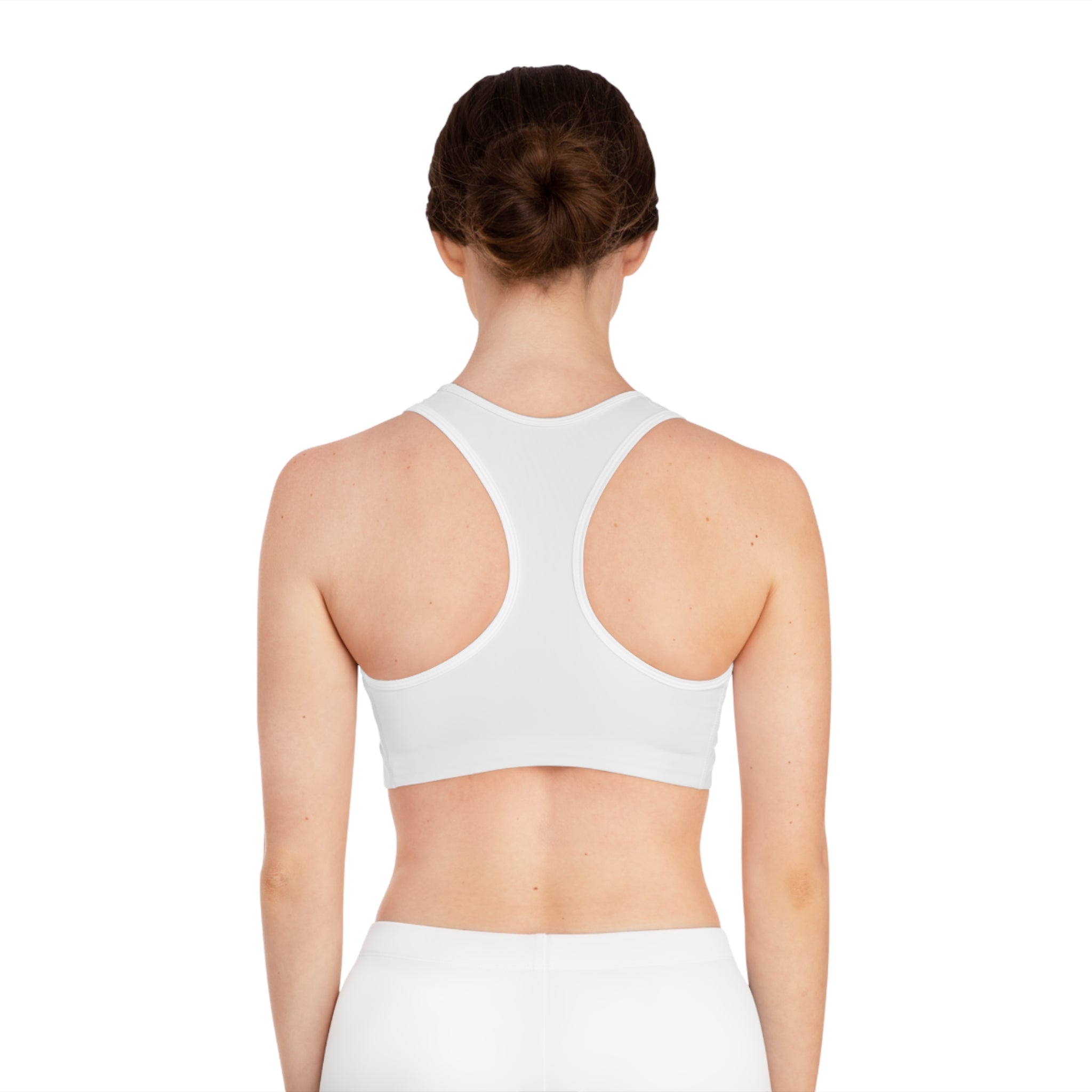 Sports Bra (AOP) - LIVE (White)