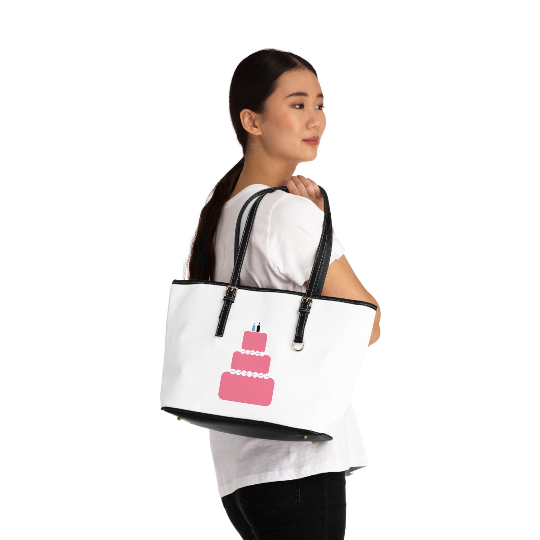 Leather Shoulder Bag - Wedding Cake