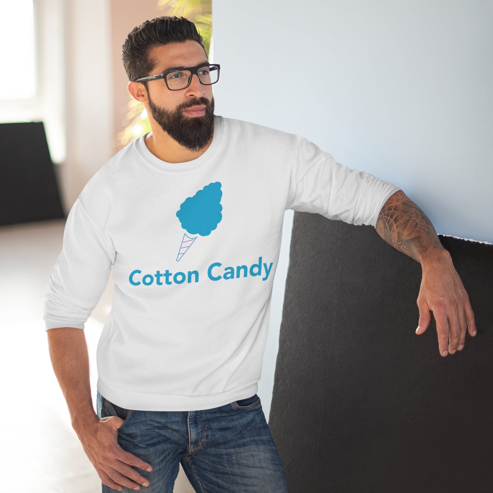 Unisex Crew Neck Sweatshirt - Cotton Candy