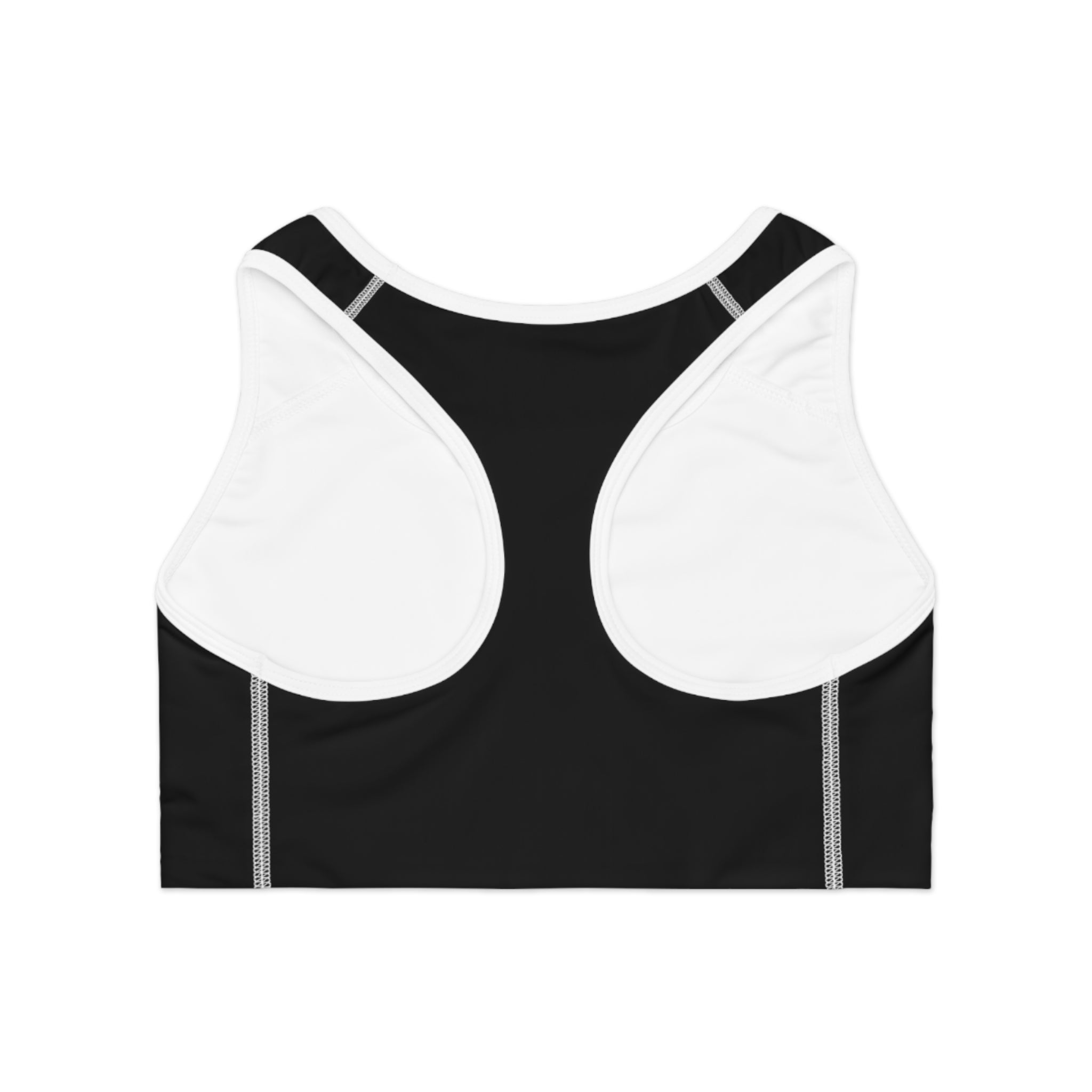 Sports Bra (AOP) - LIVE (Black)