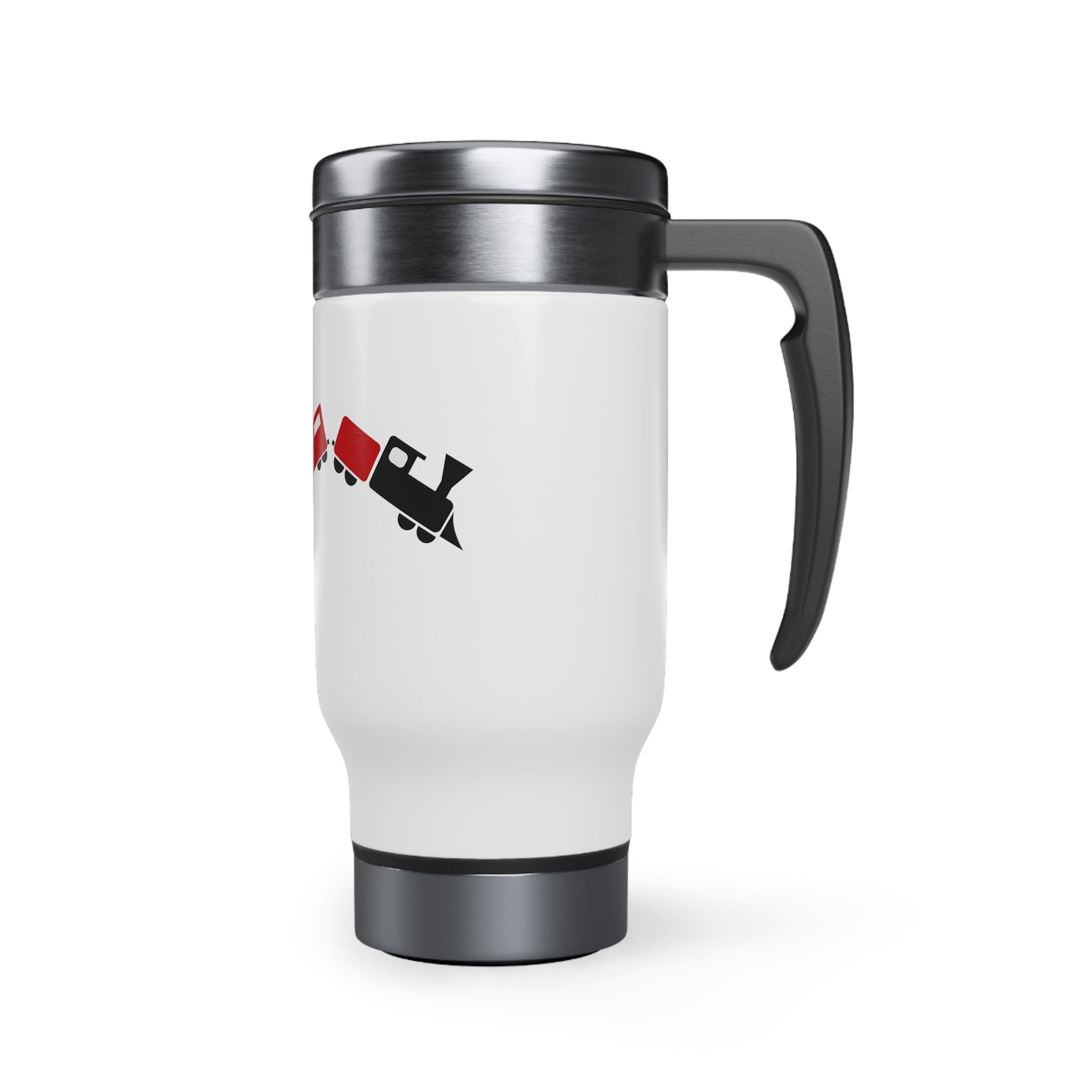 Stainless Steel Travel Mug with Handle, 14oz - Trainwreck