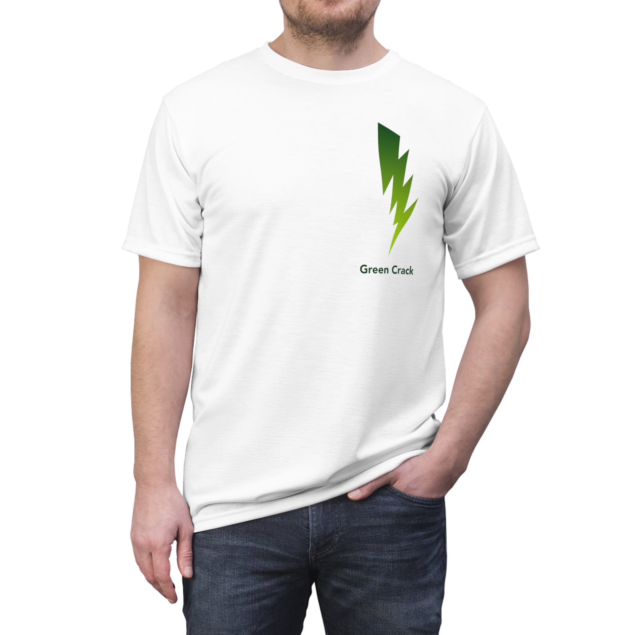Unisex Cut & Sew Tee - Green Crack