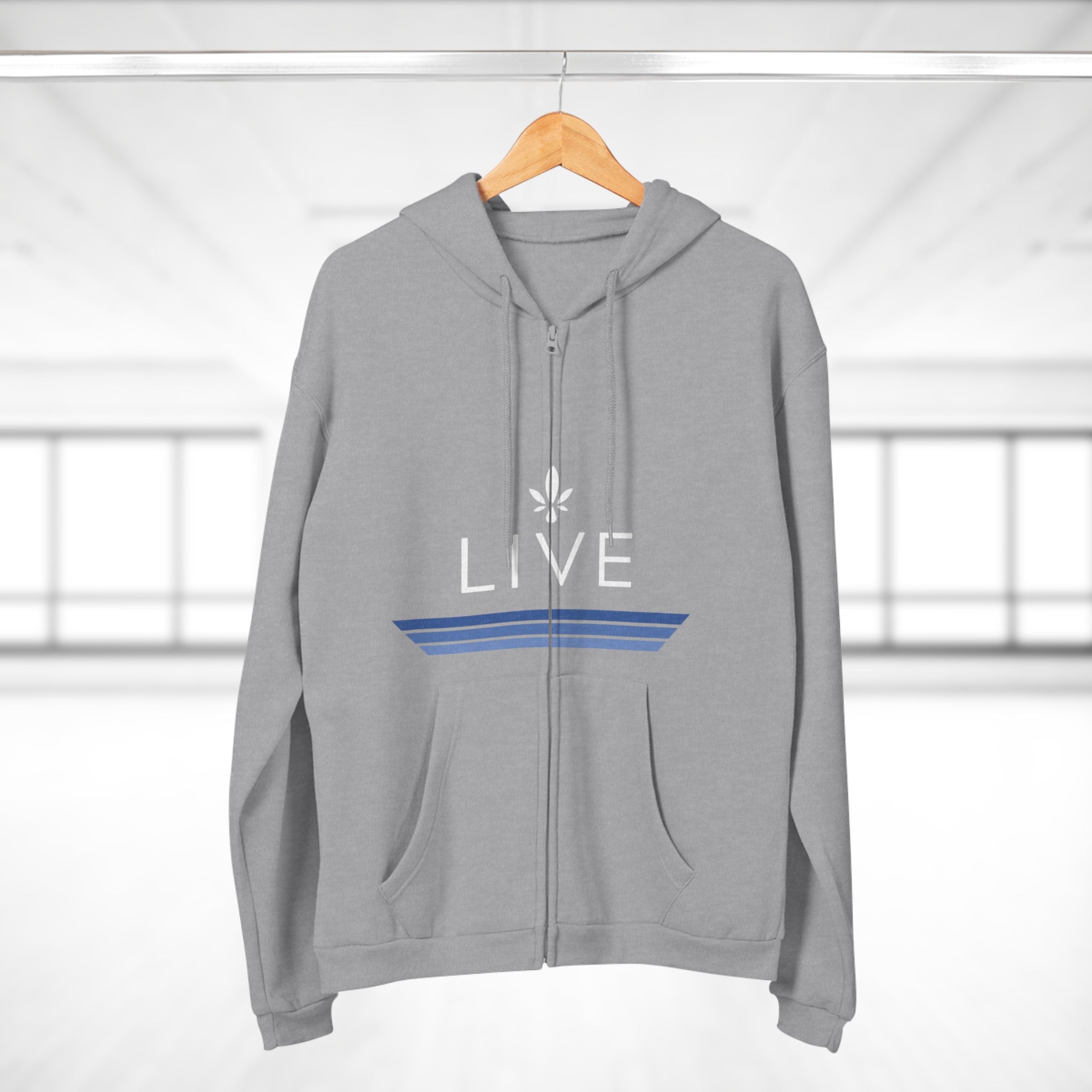 Unisex Hooded Zip Sweatshirt - Blueberry KUSH