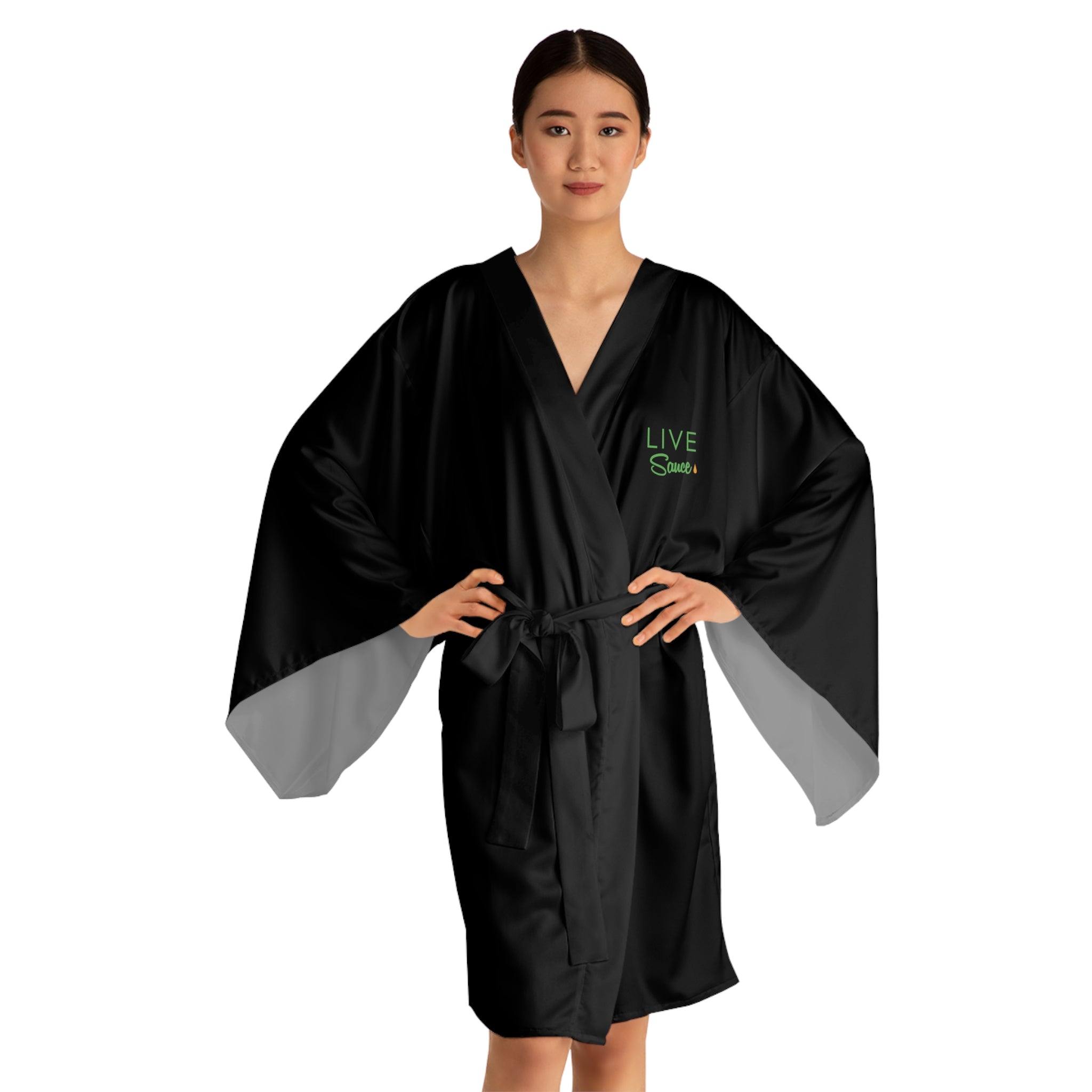 Long Sleeve Kimono Robe - SAUCE
