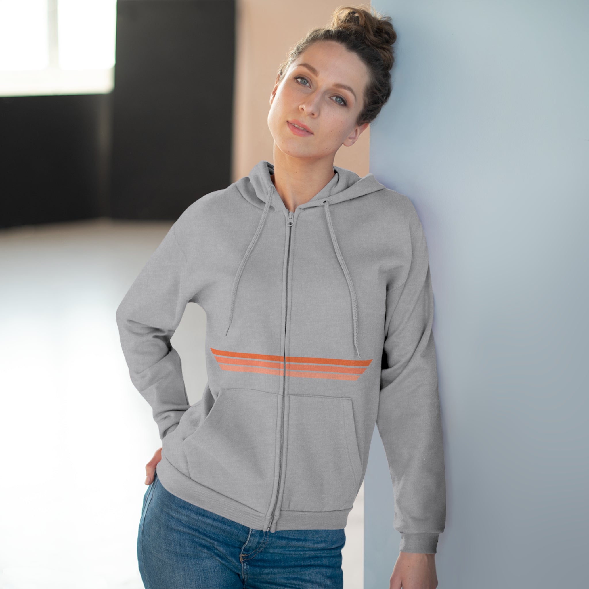Unisex Hooded Zip Sweatshirt - Tangie