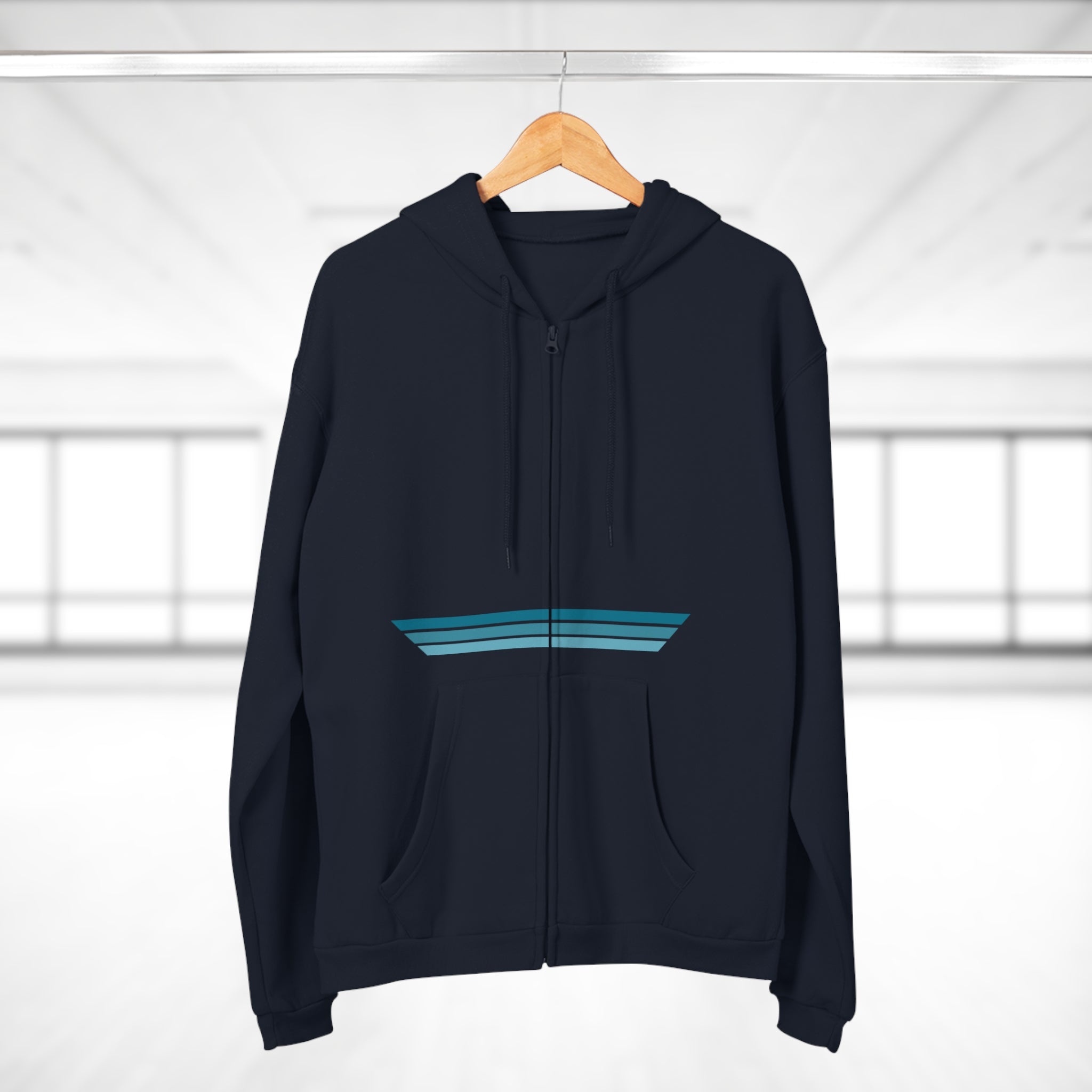 Unisex Hooded Zip Sweatshirt - Blue Dream