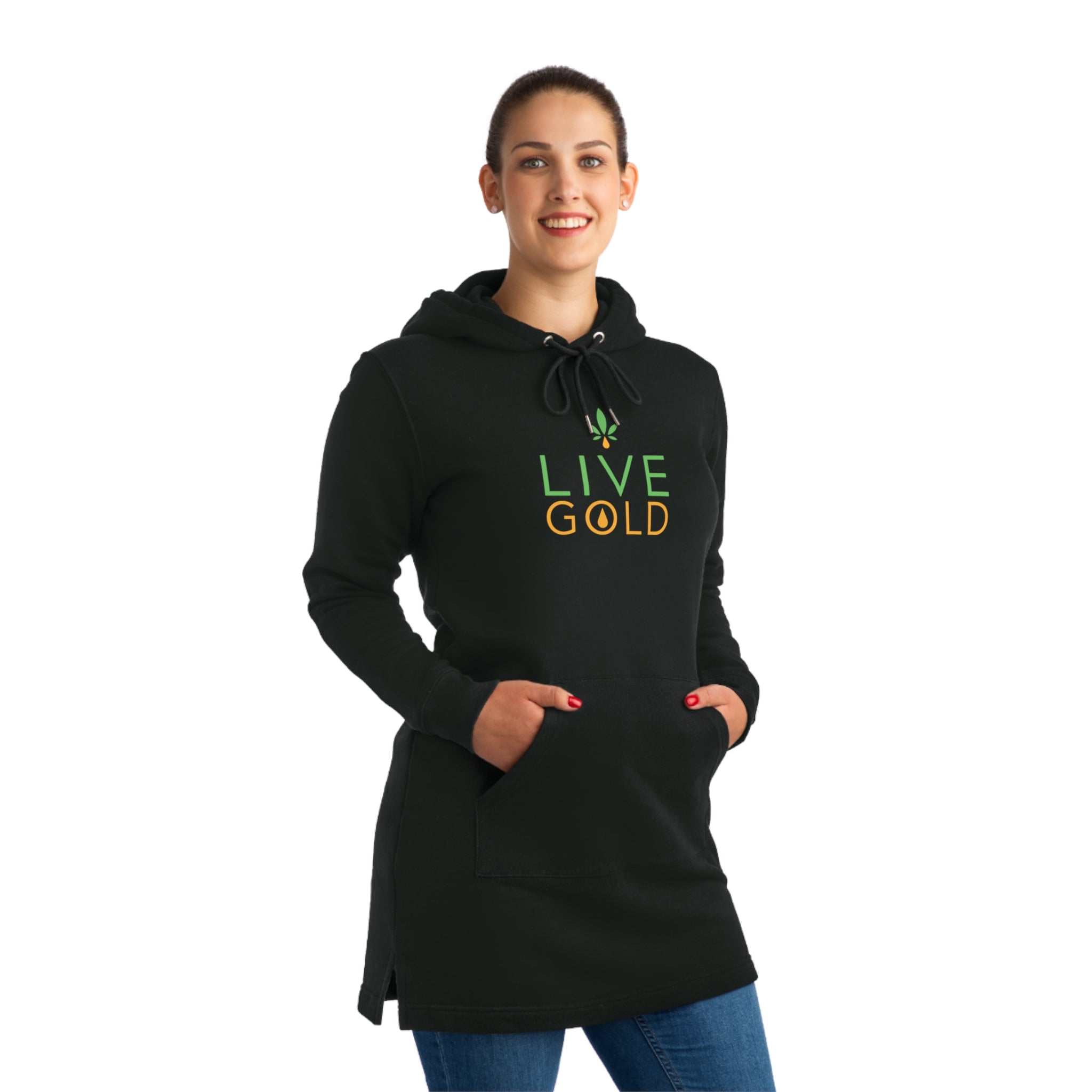 Streeter Hoodie Dress - GOLD
