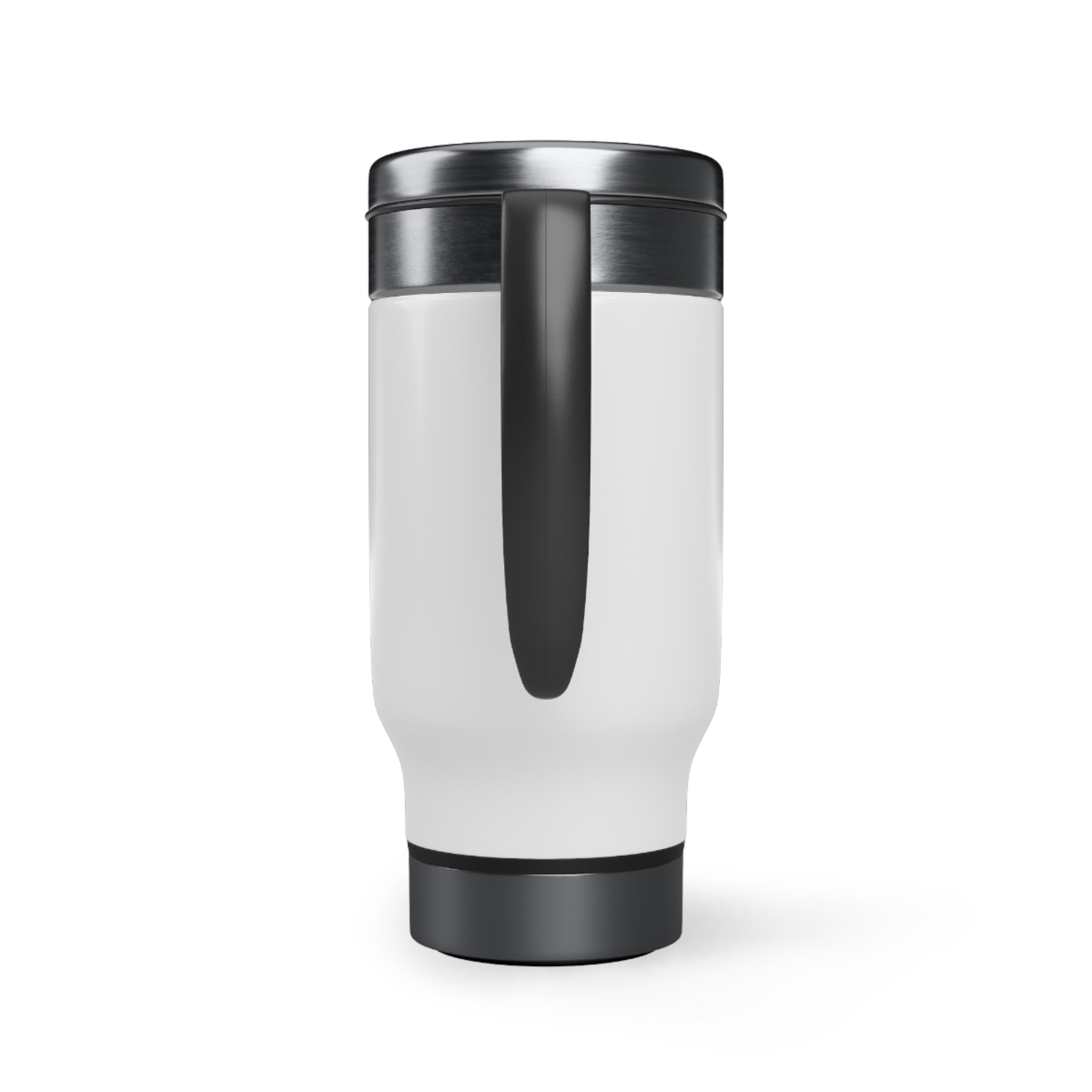 Stainless Steel Travel Mug with Handle, 14oz - Trainwreck