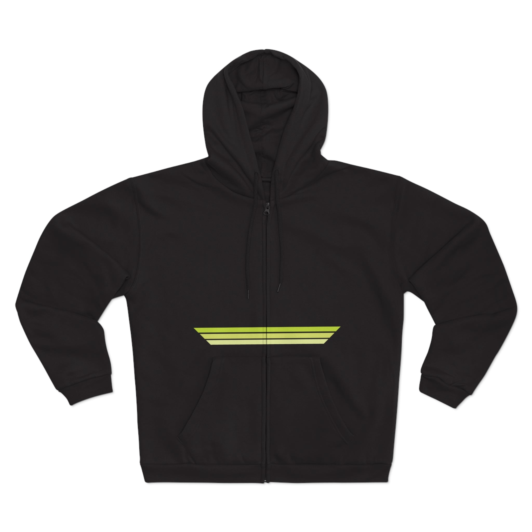 Unisex Hooded Zip Sweatshirt - Green Crack