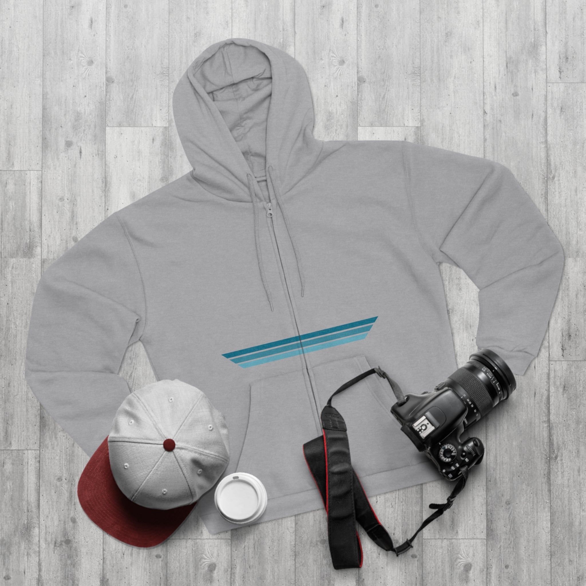 Unisex Hooded Zip Sweatshirt - Blue Dream