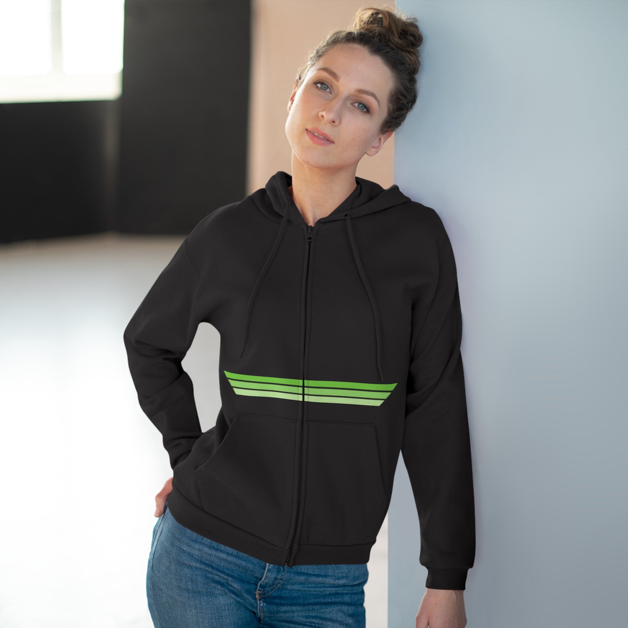 Unisex Hooded Zip Sweatshirt - Lime OG
