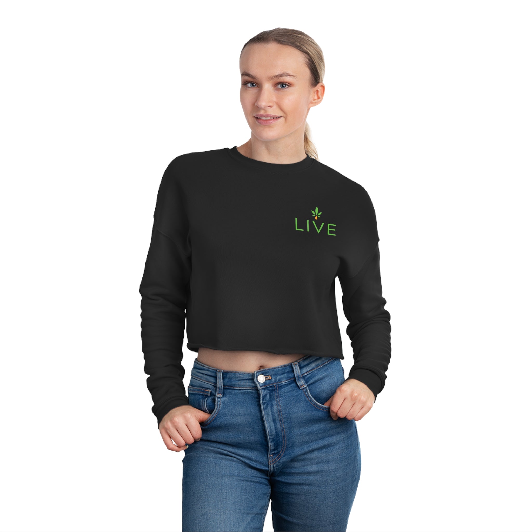 Women's Cropped Sweatshirt - LIVE