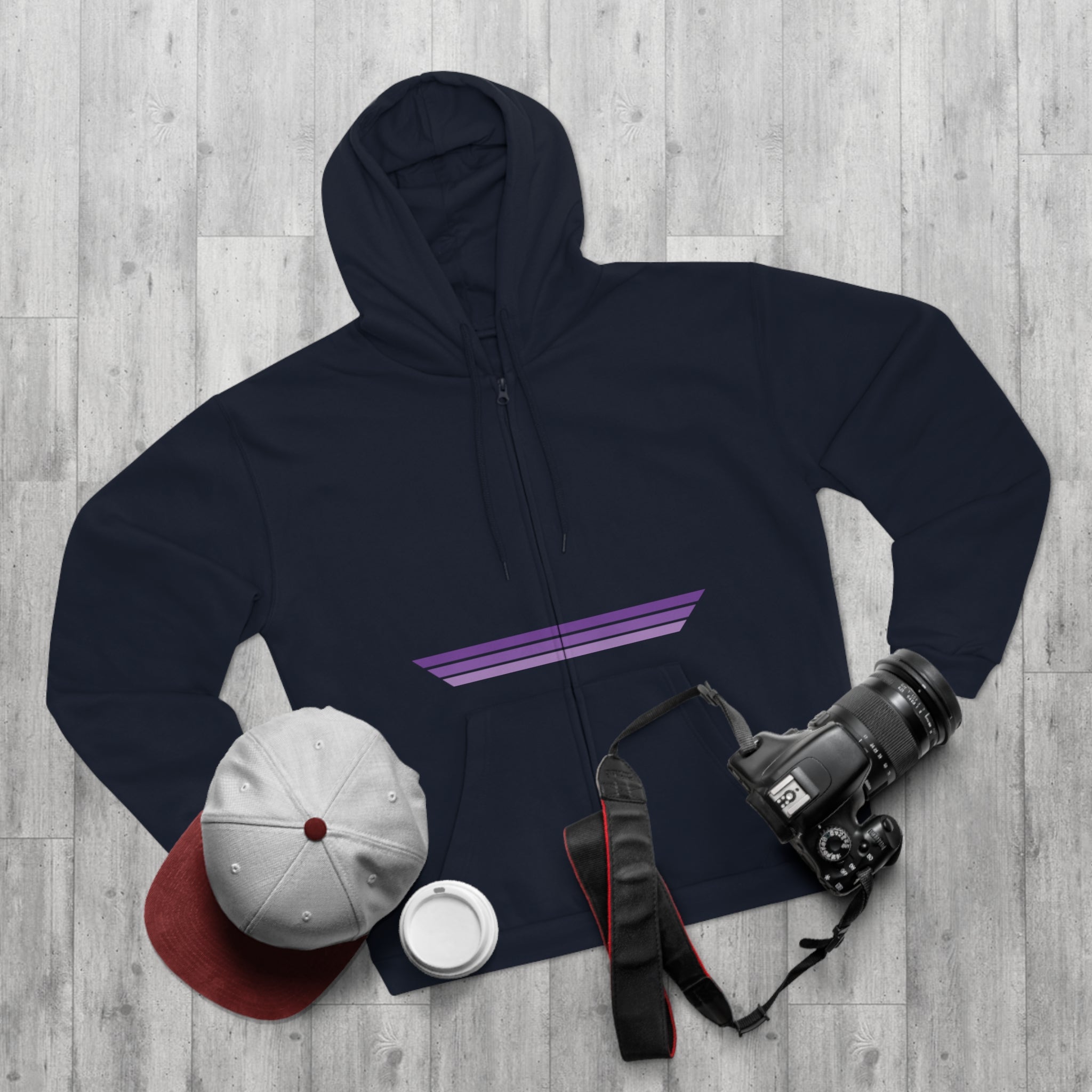 Unisex Hooded Zip Sweatshirt - Grape Ape