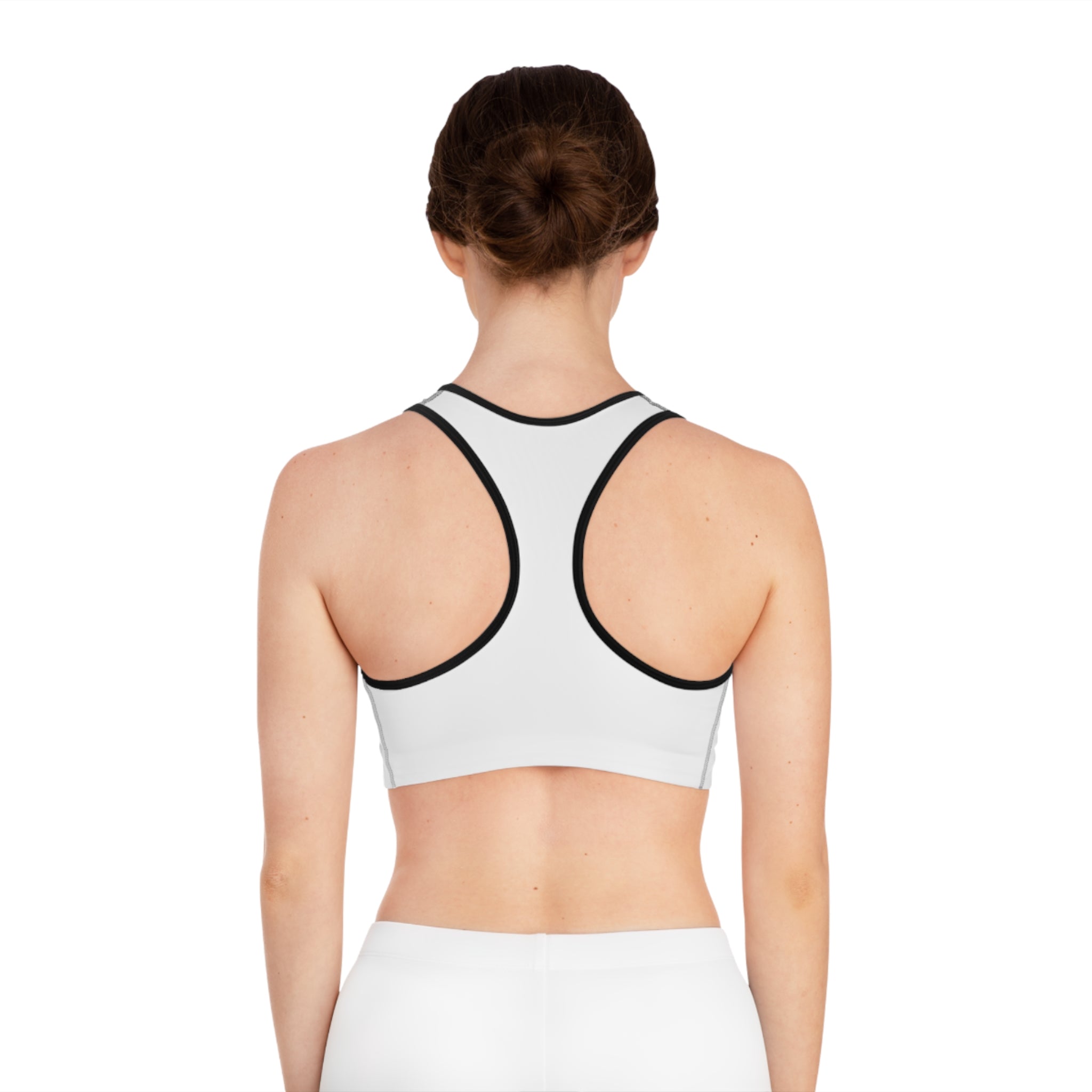 Sports Bra (AOP) - LIVE (White)