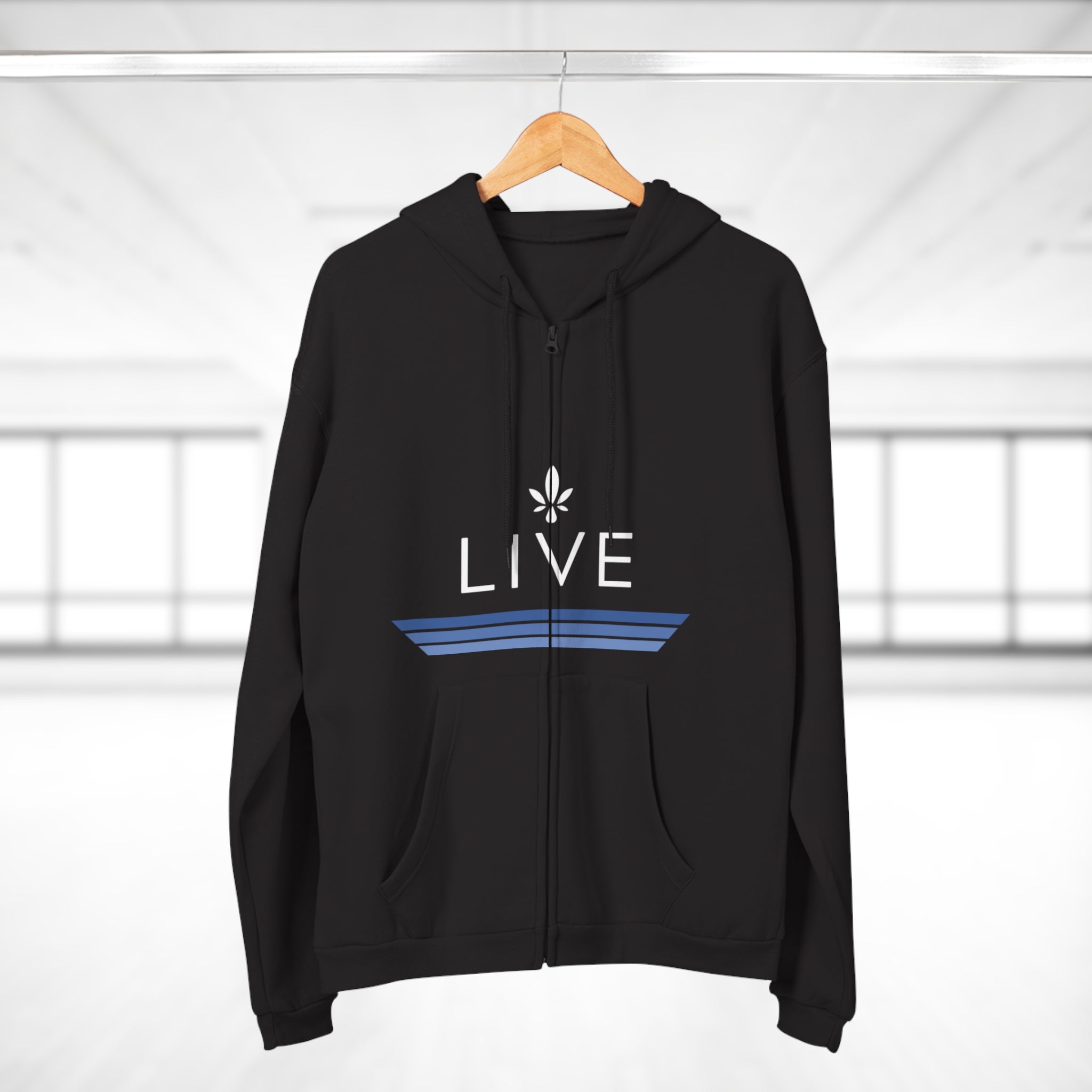 Unisex Hooded Zip Sweatshirt - Blueberry KUSH