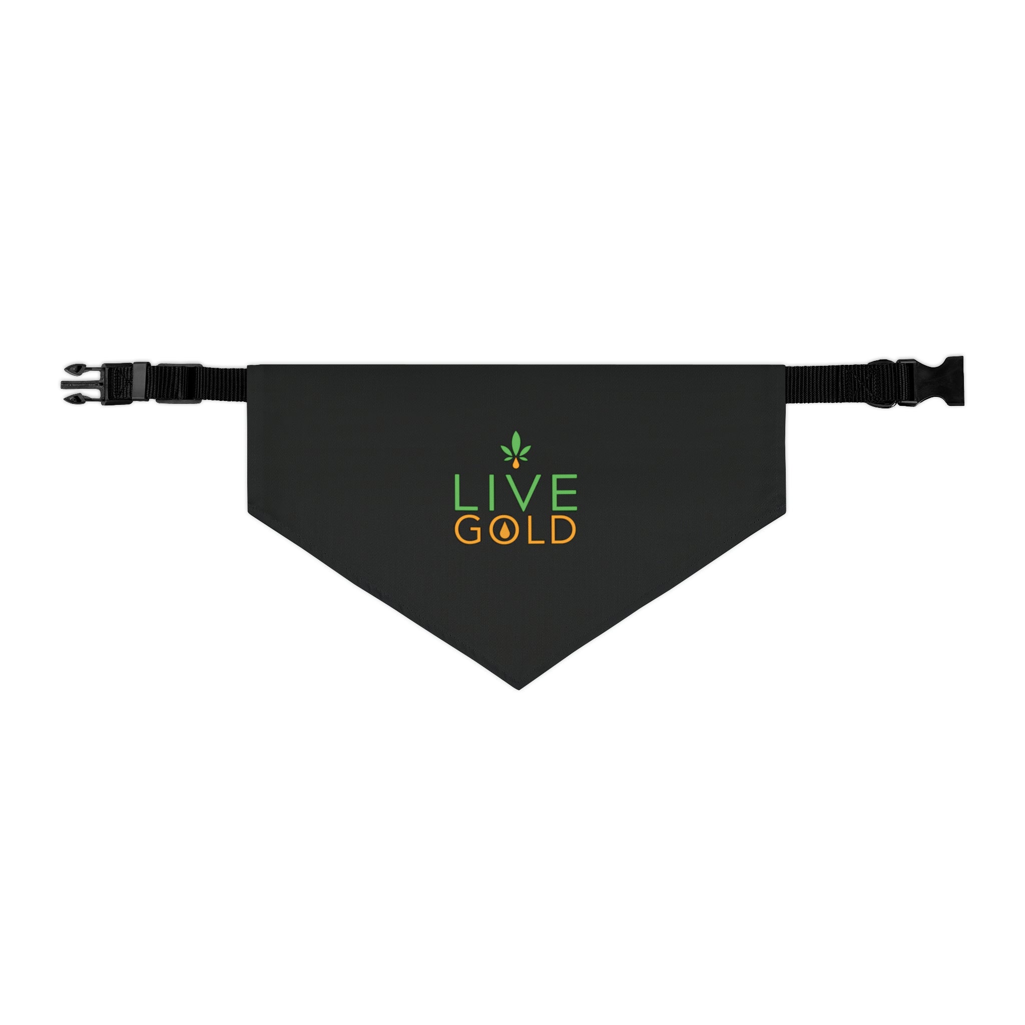 Pet Bandana Collar - GOLD (Black)