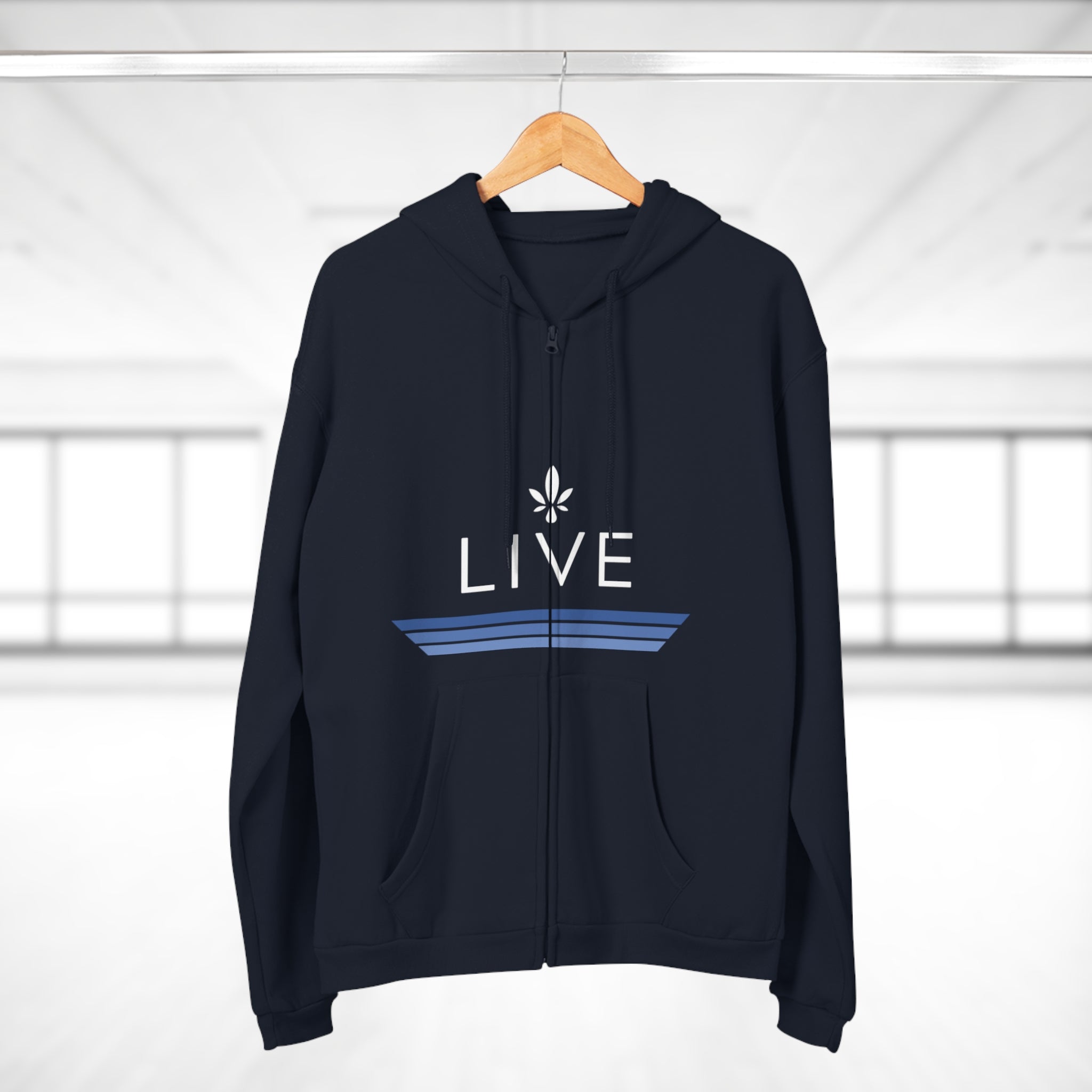 Unisex Hooded Zip Sweatshirt - Blueberry KUSH