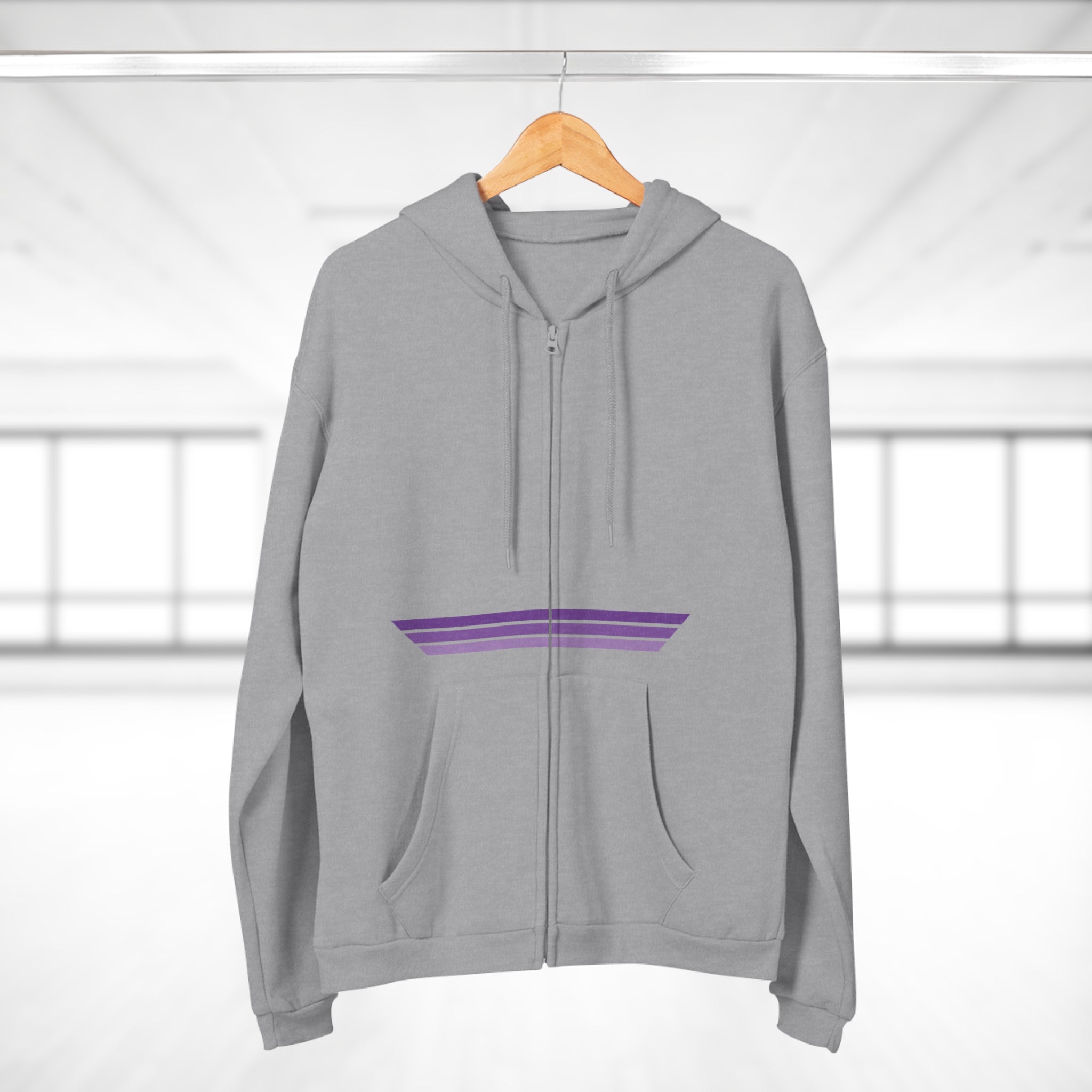 Unisex Hooded Zip Sweatshirt - Grape Ape