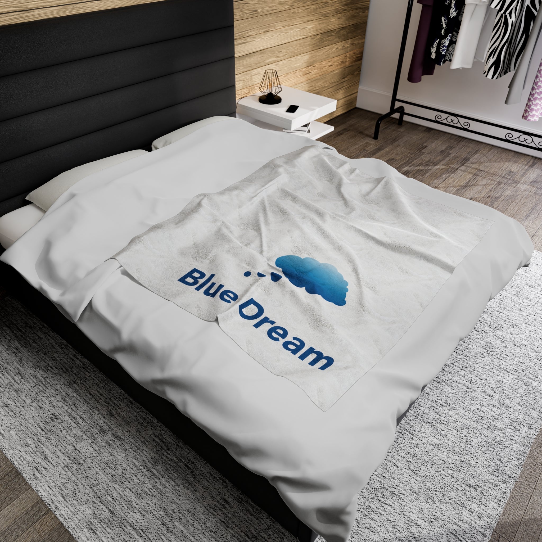 Velveteen Plush Blanket - Blue Dream