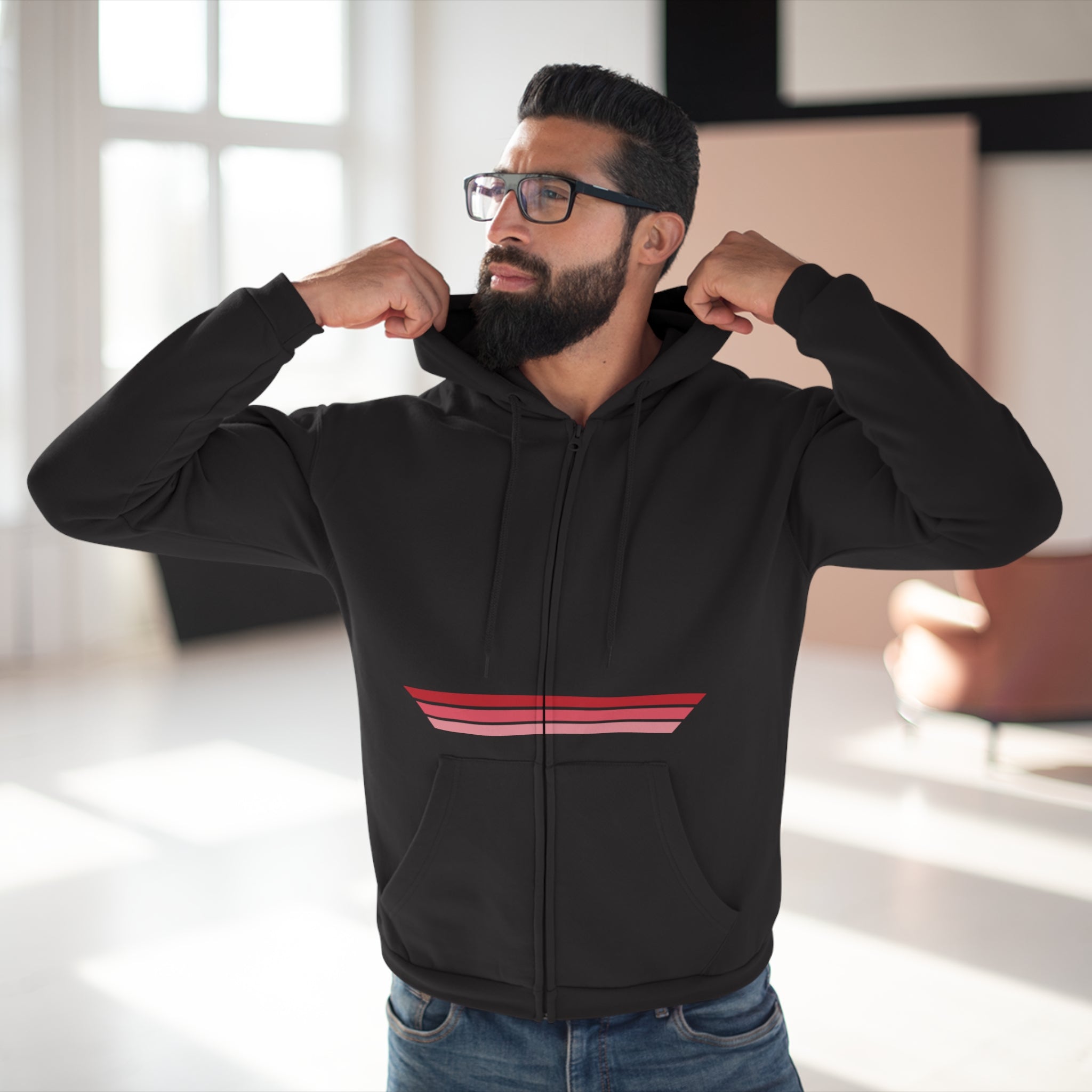 Unisex Hooded Zip Sweatshirt - Trainwreck