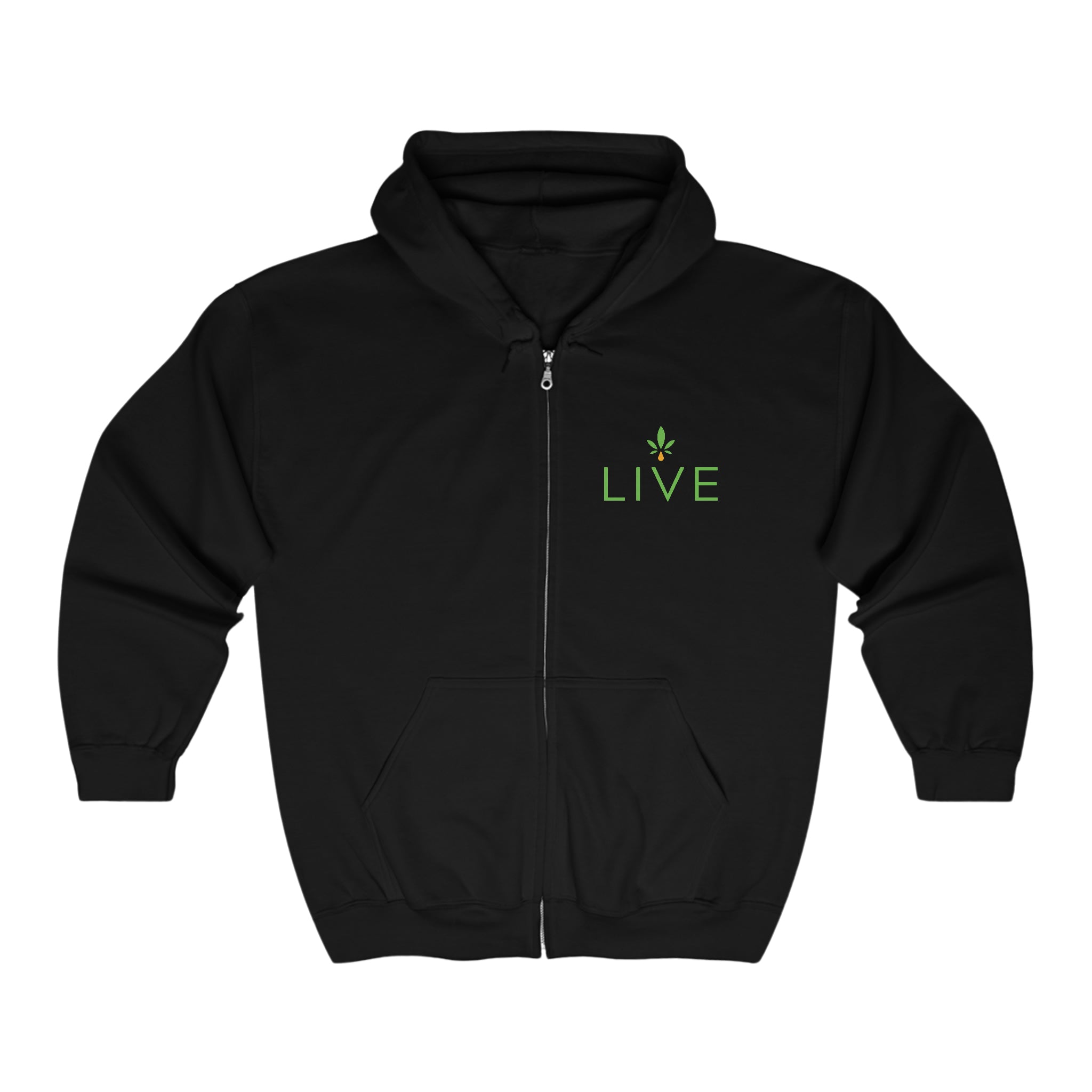 Unisex Full Zip Hooded Sweatshirt - LIVE