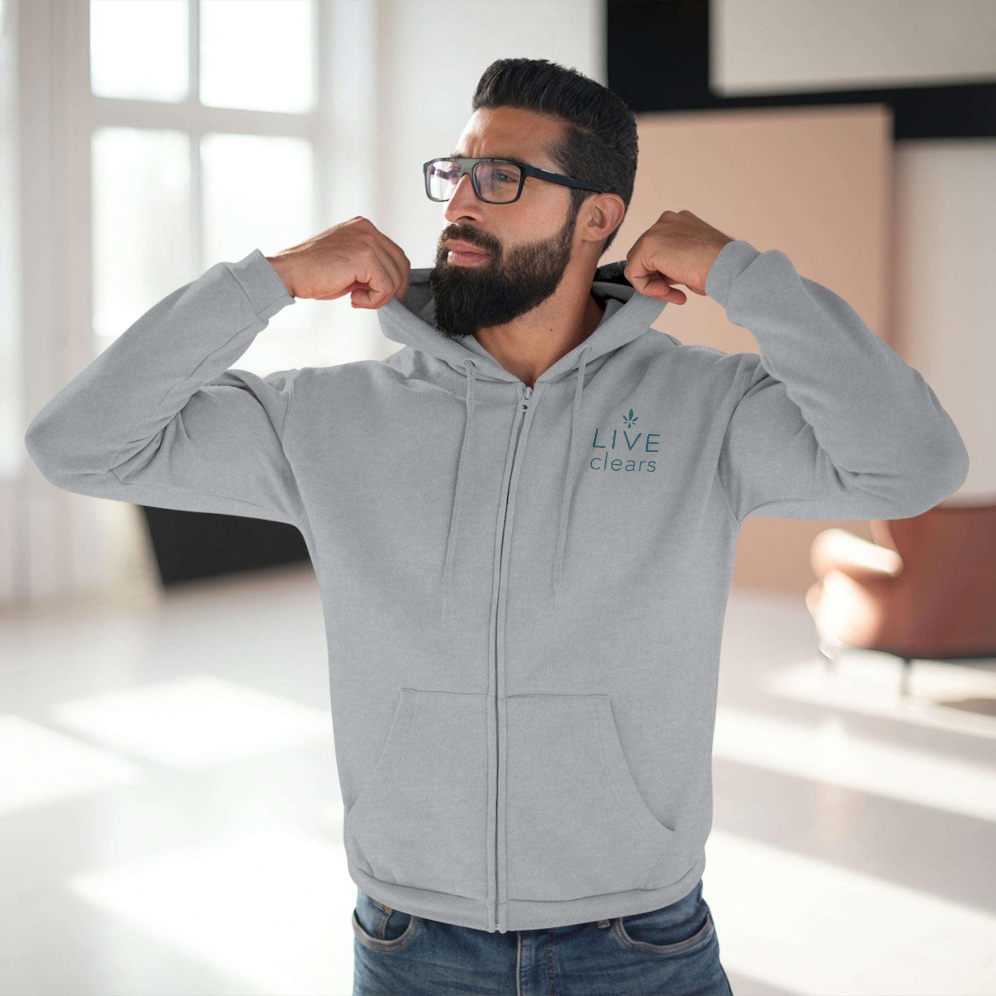 Unisex Hooded Zip Sweatshirt - SUZIES, CLEARS & LIVE