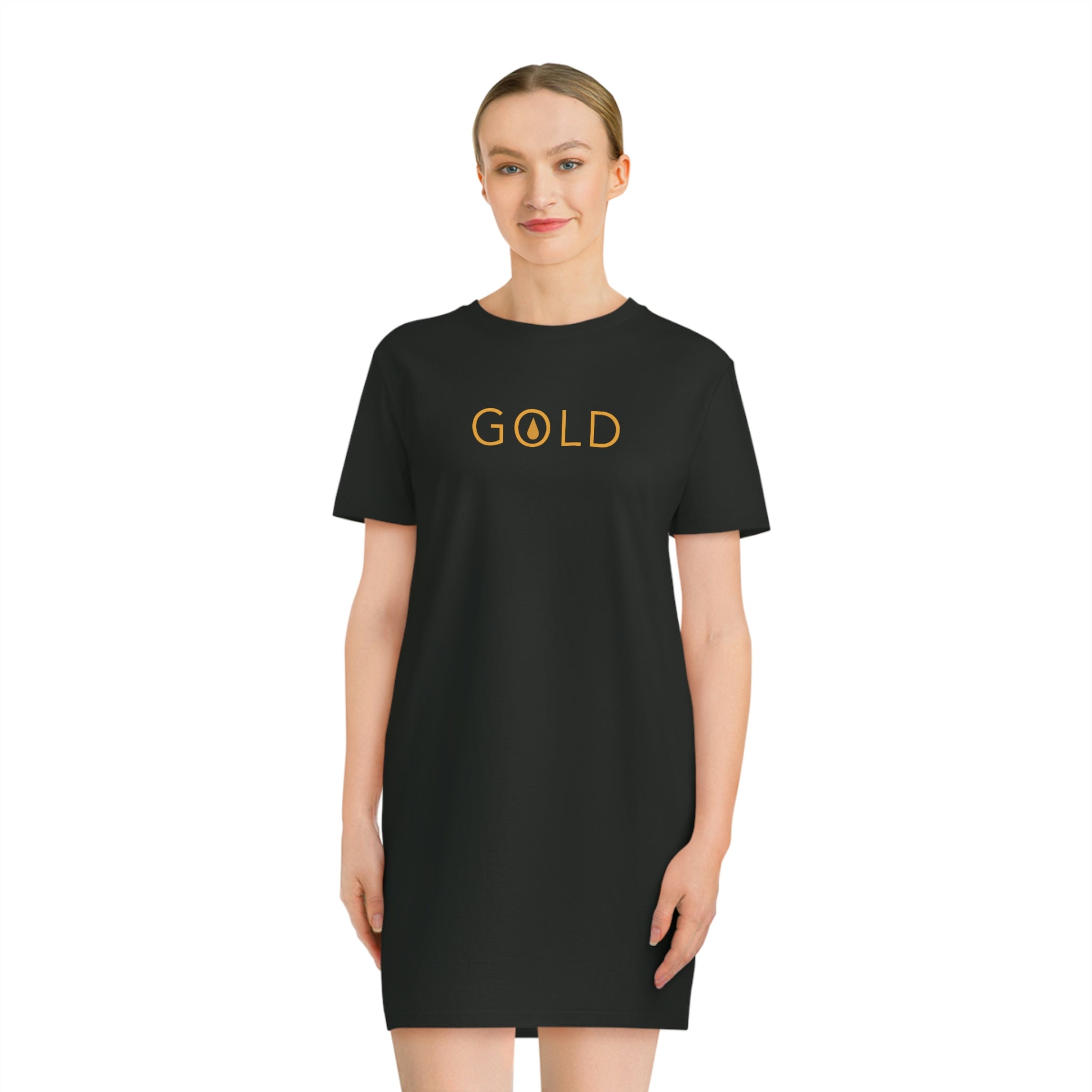 Spinner T-Shirt Dress - GOLD