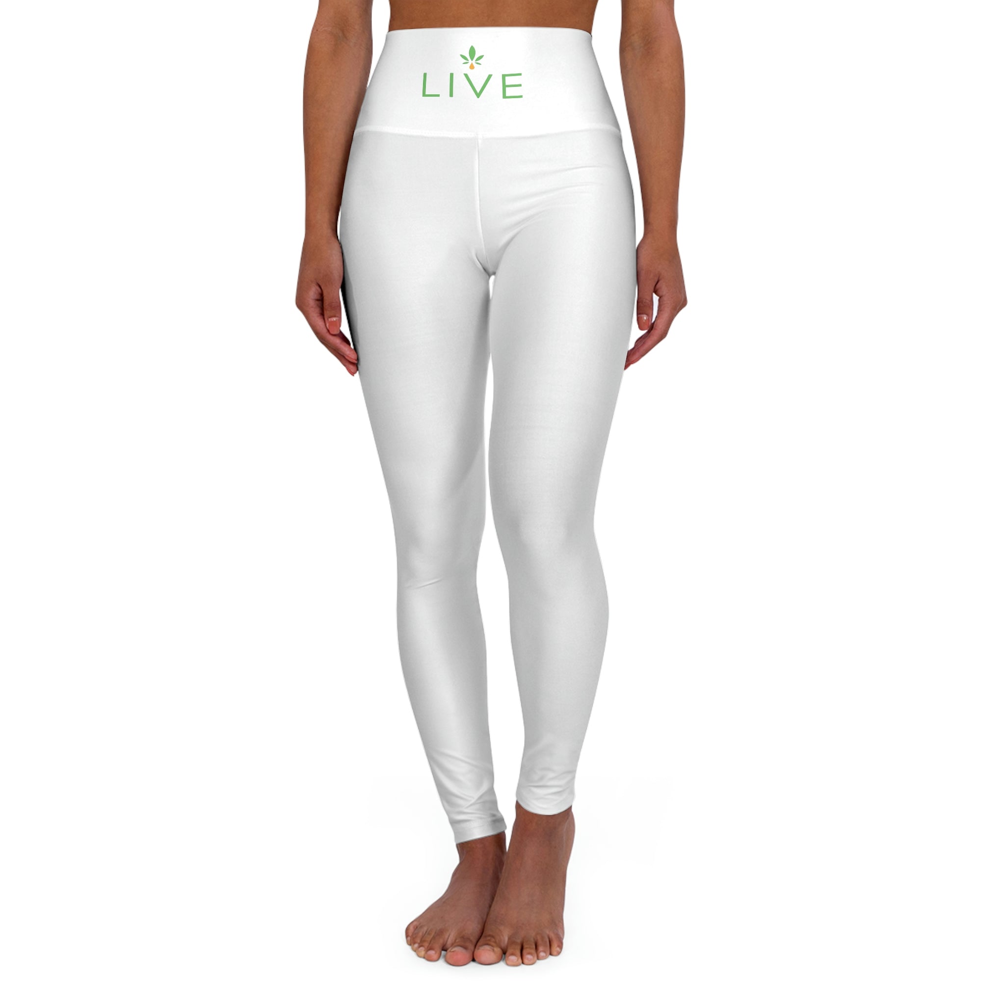 High Waisted Yoga Leggings - LIVE
